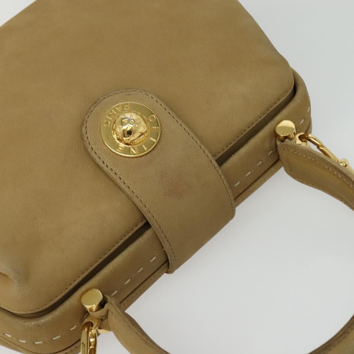 Celine CELINE Hand Bag Leather Beige Gold Size ONE SIZE - 6 Thumbnail