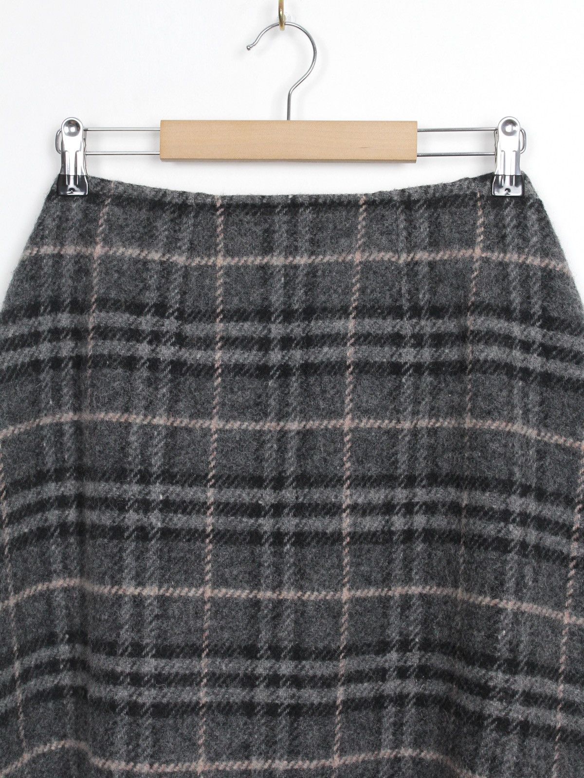 Burberry × Vintage Burberry Vintage Wool Grey Midi Skirt Size 30" / US 8 / IT 44 - 5 Thumbnail