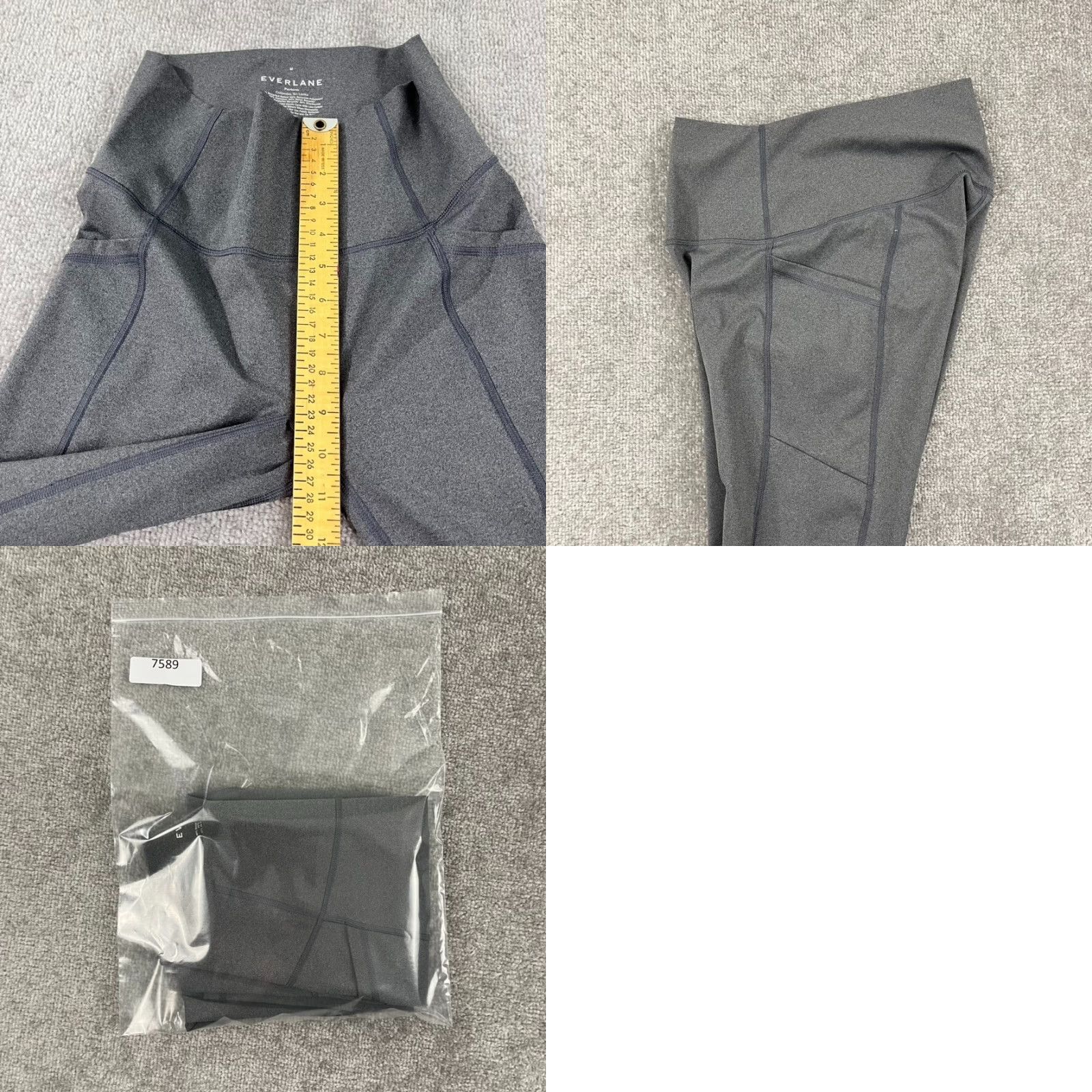 Everlane Everlane Leggings Womens Medium 26" Gray Perform Hidden Pocket Yoga Gym Run Size 32" / US 10 / IT 46 - 8 Thumbnail