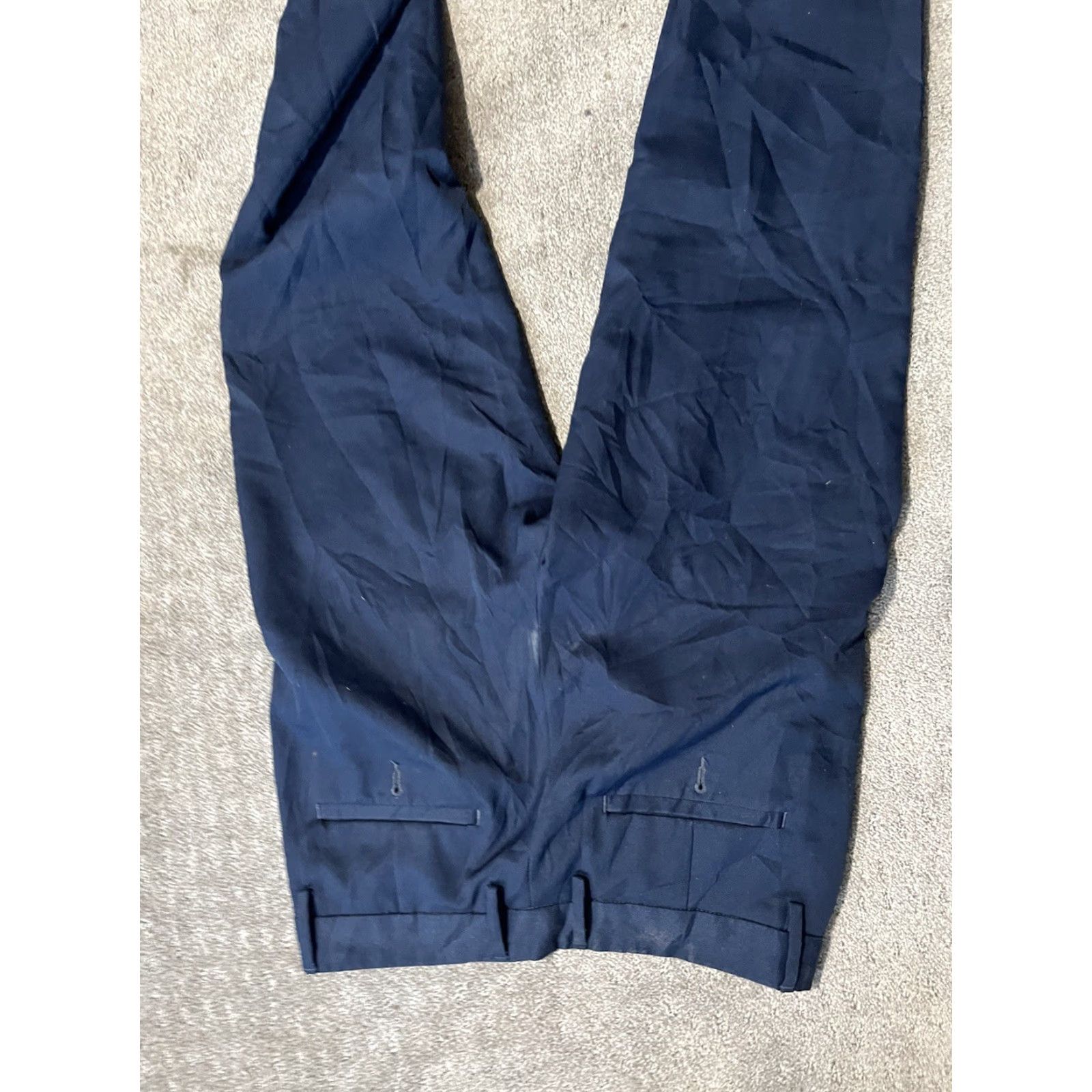 Kenneth Cole KENNETH COLE flat front PANTS 32x32 Blue Solid Dress Pants Size US 32 / EU 48 - 4 Thumbnail