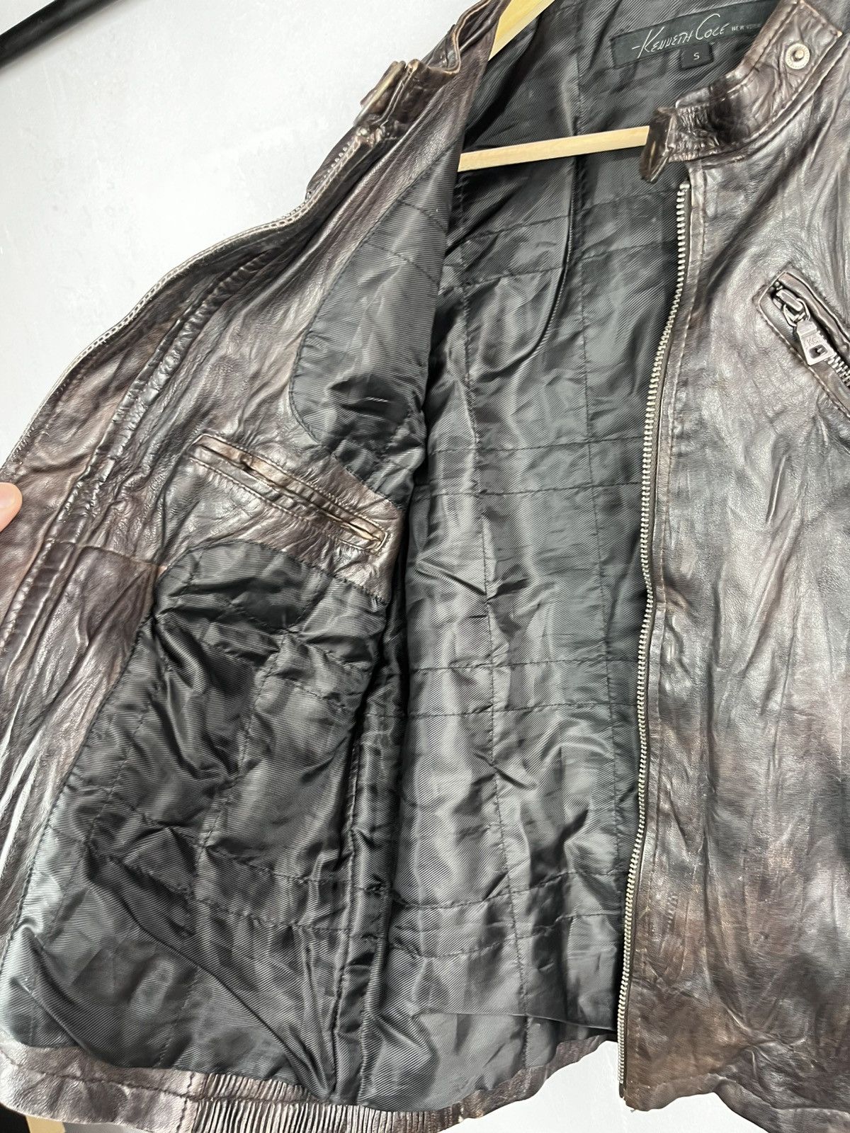 Other Kenneth Cole Avant Garde leather jacket Rick Owens style Y Size US S / EU 44-46 / 1 - 19 Thumbnail