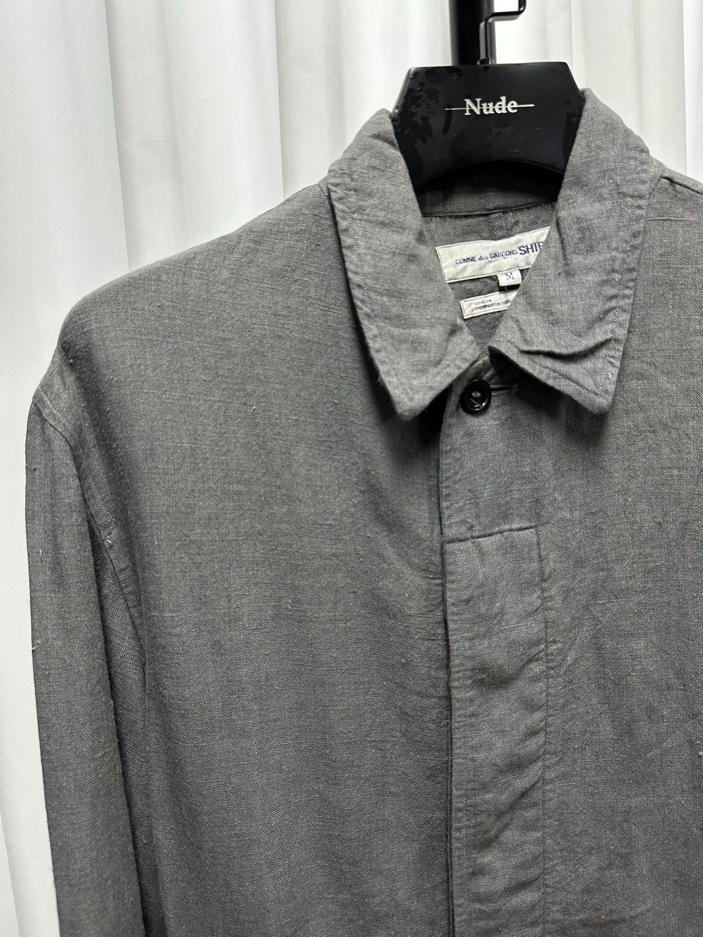 Comme des Garcons Comme des Garçons Shirt Linen Shirts M Gunmetal Gray Size US M / EU 48-50 / 2 - 2 Thumbnail