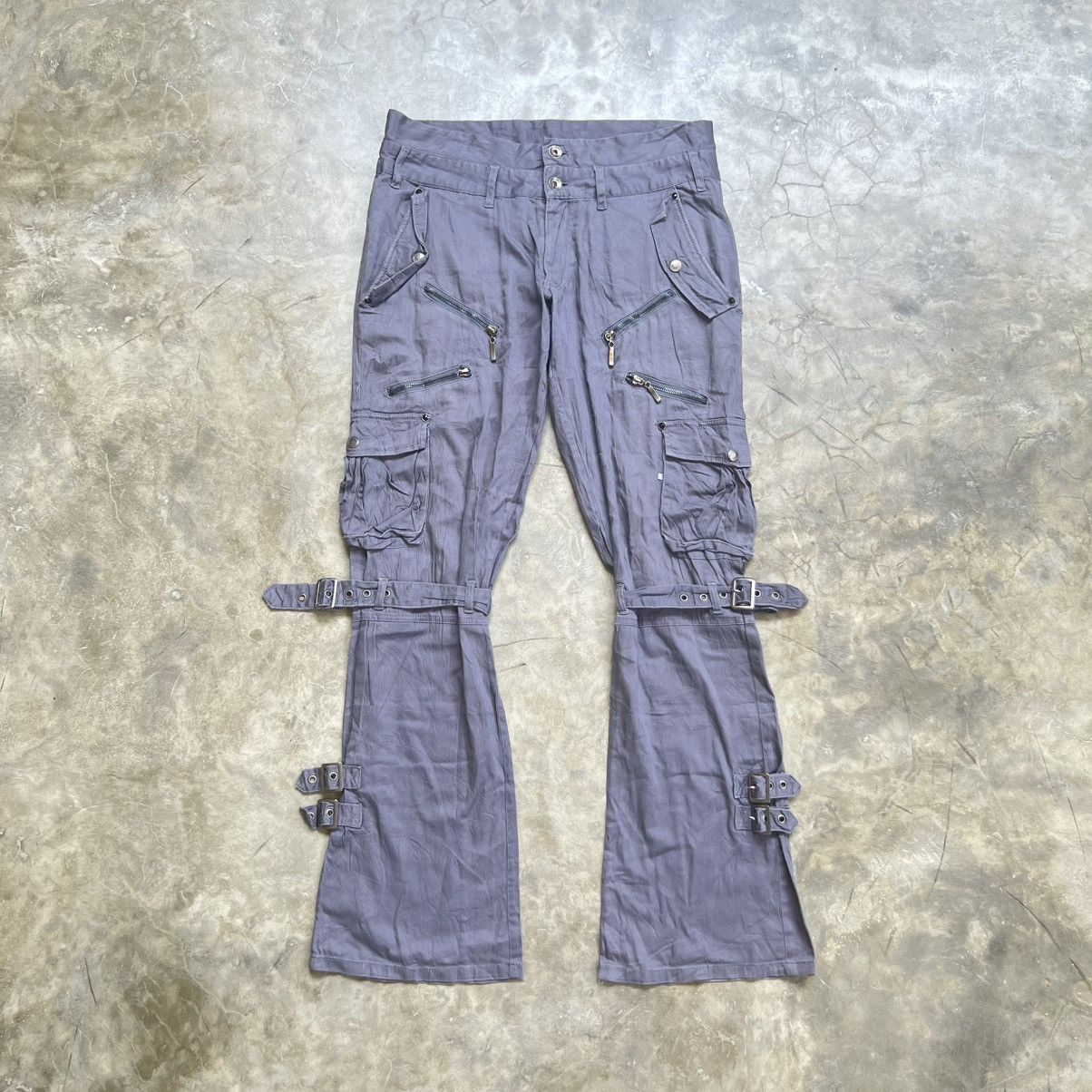 If Six Was Nine Semantic Design Cargo Bondage Flared Pants Size US 34 / EU 50 - 1 Thumbnail