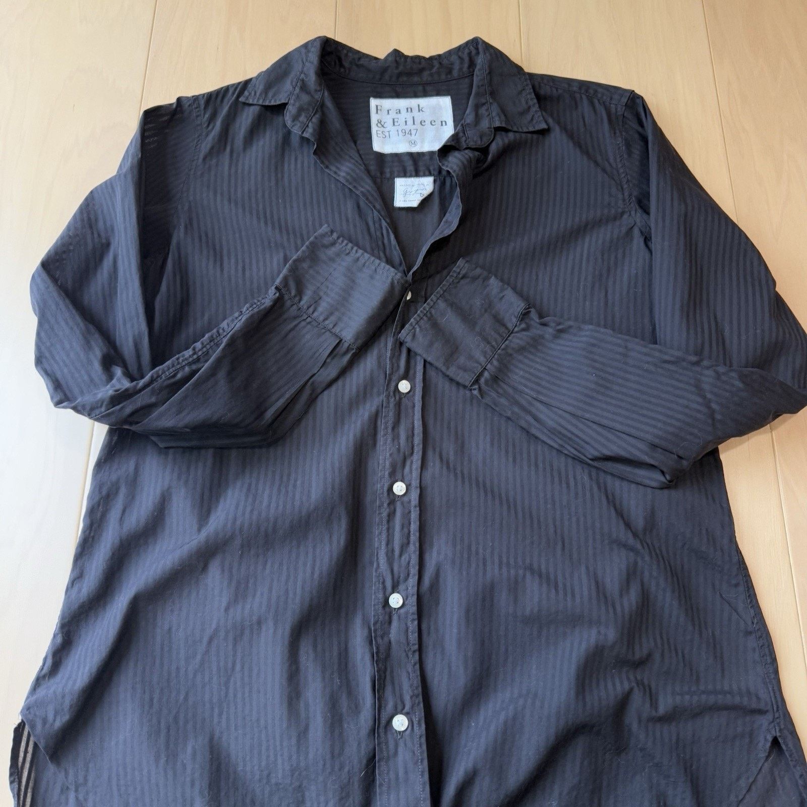 Frank & Eileen Frank & Eileen Shirt Medium Black Striped Greyson Button Up Size M / US 6-8 / IT 42-44 - 4 Thumbnail