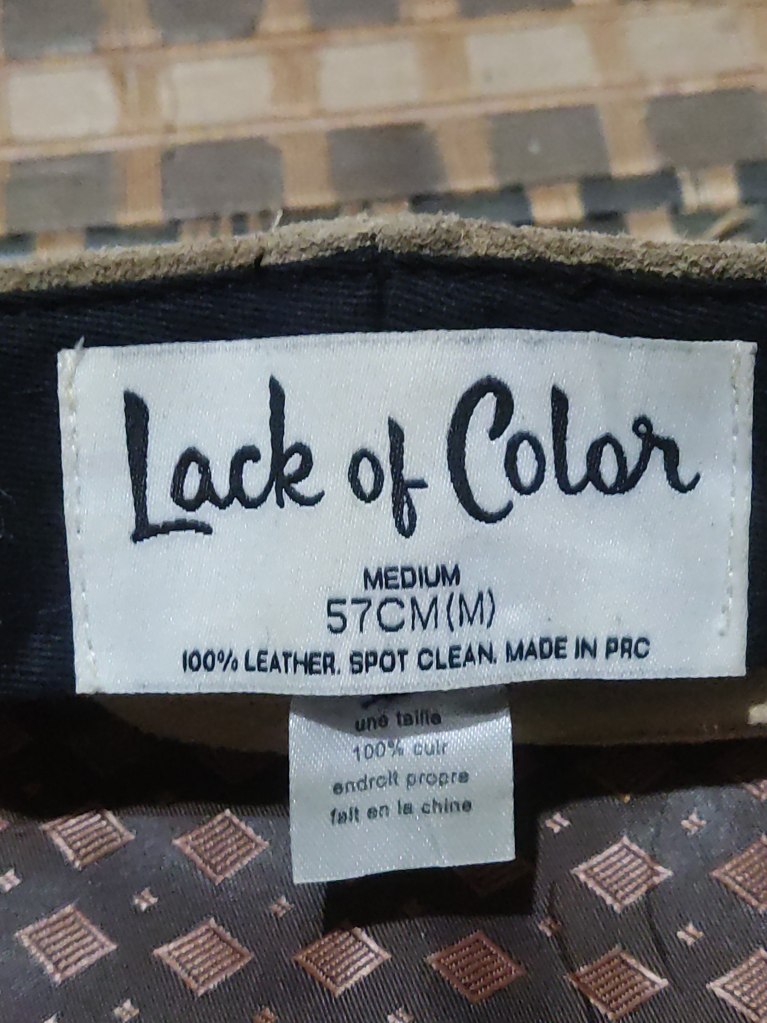 Lack of Color Lack of Color Beige Baker Boy Hat Leather Size ONE SIZE - 8 Thumbnail