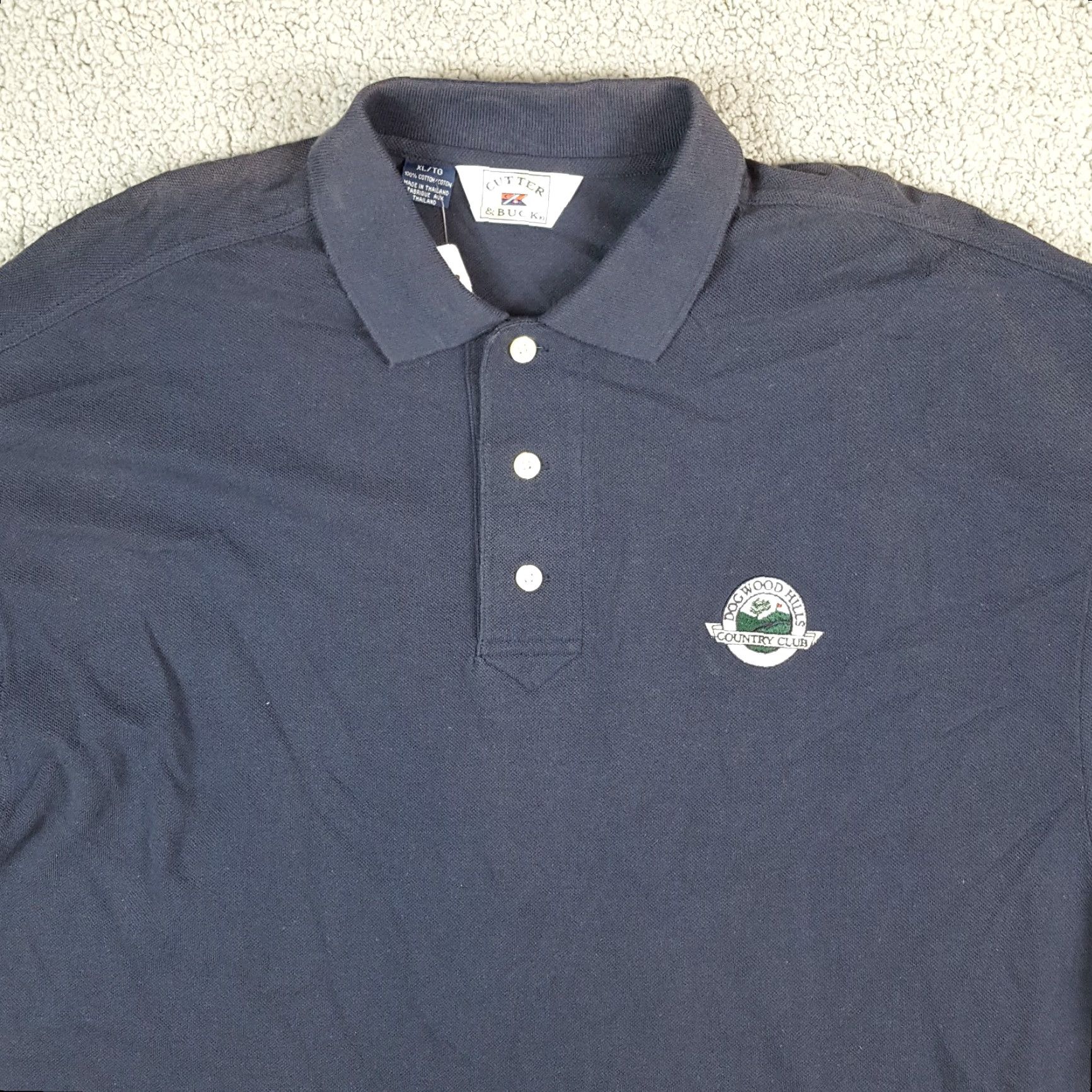 Cutter & Buck Vintage Cutter & Buck Men's Polo Shirt XL Navy Blue 90s Golf Casual Preppy All Seasons Size US XL / EU 56 / 4 - 2 Thumbnail