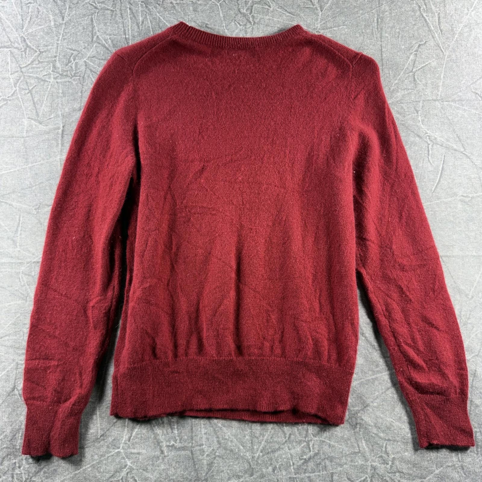 Quince Quince Sweater Women's S Red 100% Cashmere Pullover Size S / US 4 / IT 40 - 7 Thumbnail