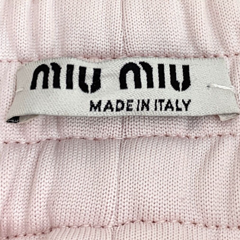 Miu Miu Miu Miu Pink Rhinestone Straight Sweatpants K26WX Size 25" / US 0 / IT 36 - 7 Thumbnail