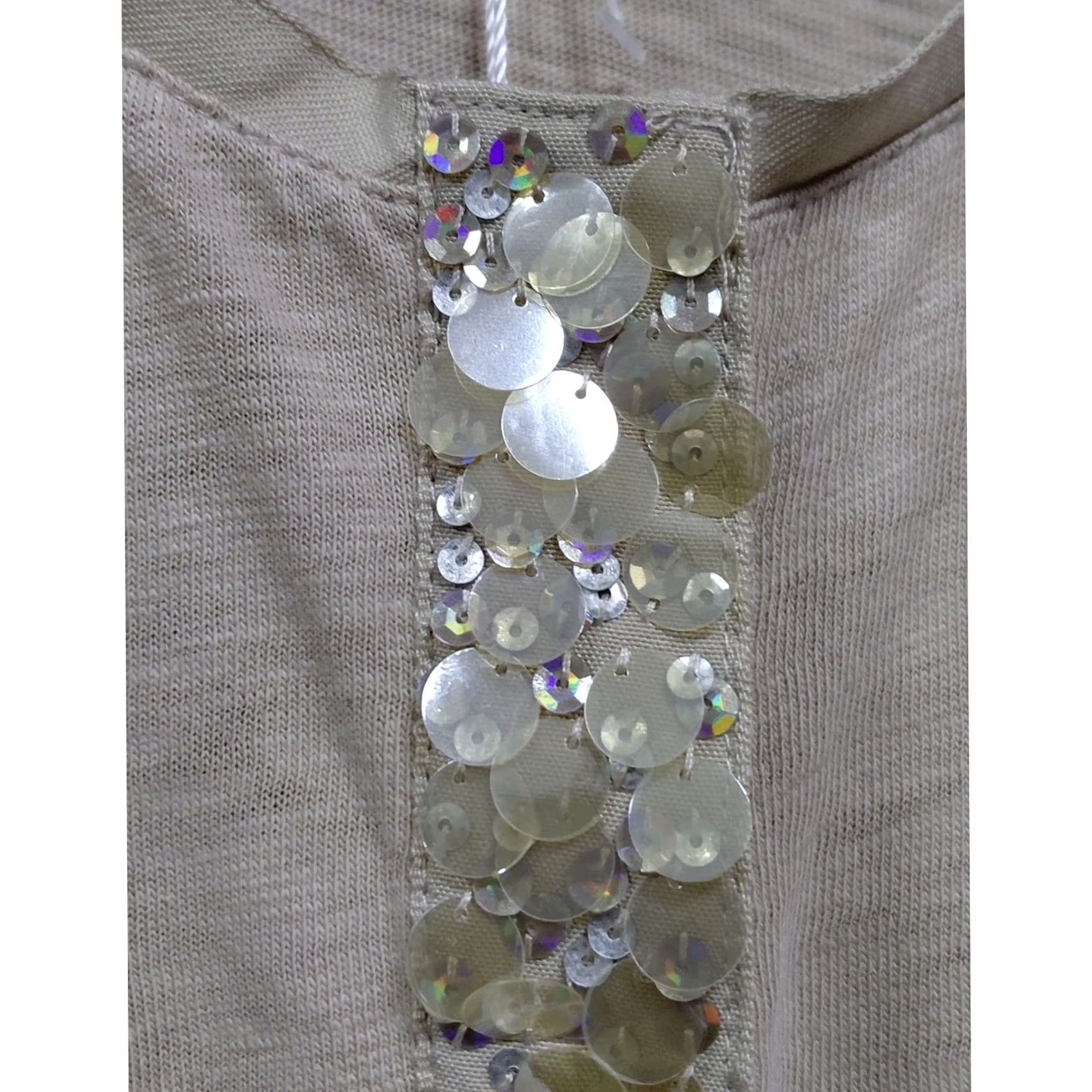 J.Crew J.CREW Beaded Cardigan Sweater Beige Solid Knit Women Size S Size S / US 4 / IT 40 - 4 Thumbnail