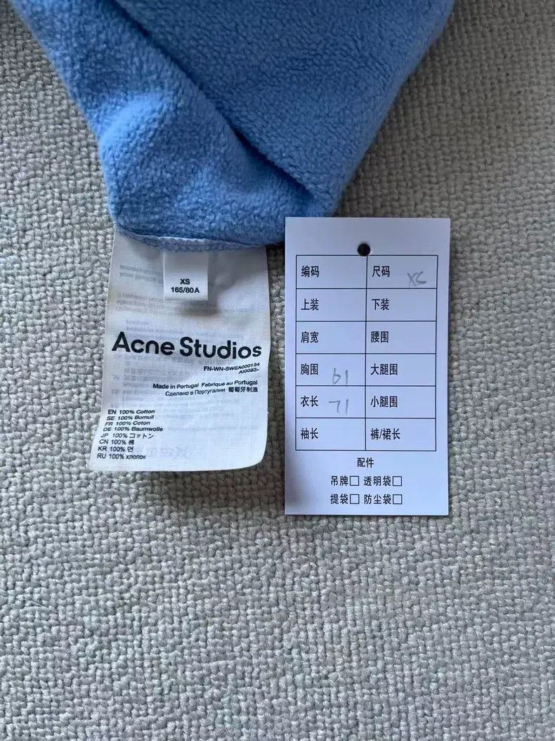 Acne Studios Acne Studios Front Logo Pullover Hoodie - Light Blue Size XS / US 0-2 / IT 36-38 - 4 Thumbnail