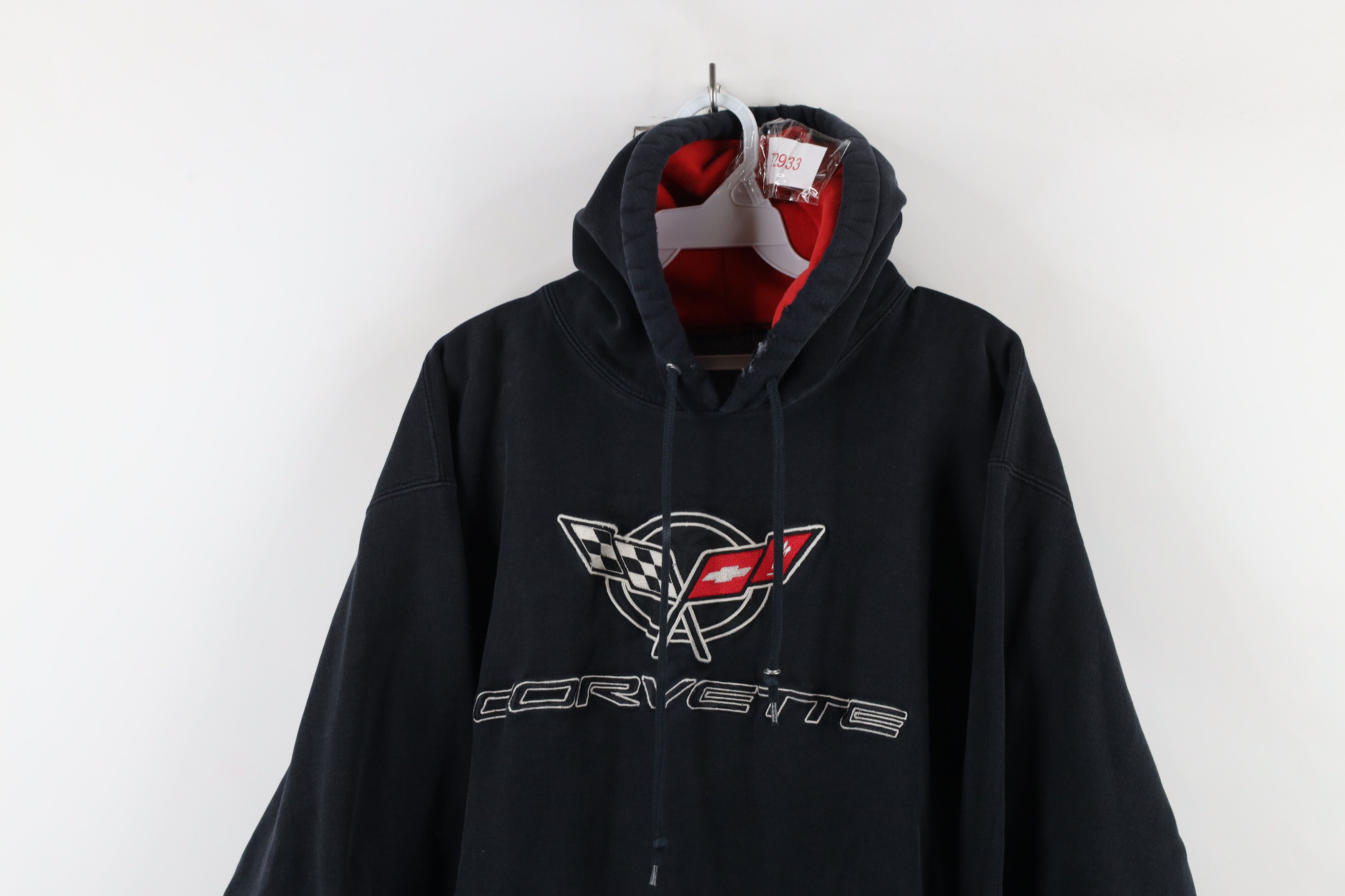 Vintage Vintage 90s Spell Out Corvette Racing Heavyweight Hoodie Size US L / EU 52-54 / 3 - 2 Thumbnail