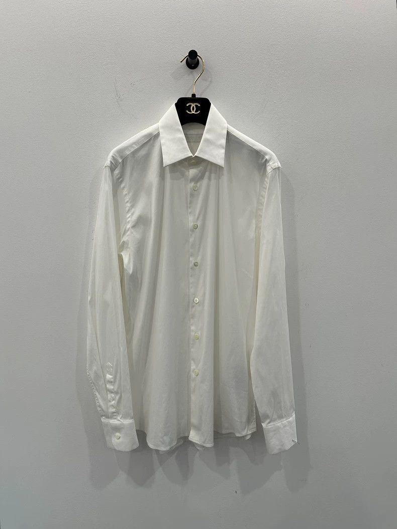 Prada Prada Men's White Classic Shirt - dmc Size US S / EU 44-46 / 1 - 1 Thumbnail