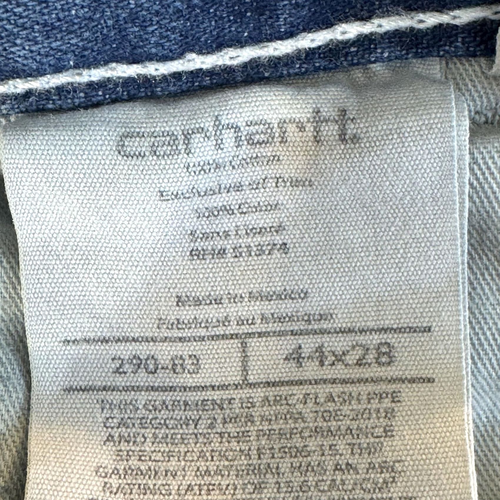 Carhartt VINTAGE Carhartt FR Work Jeans Mens 44x28 CAT2 Arc Flash Denim Workwear (44x28) Size US 44 / EU 60 - 6 Thumbnail