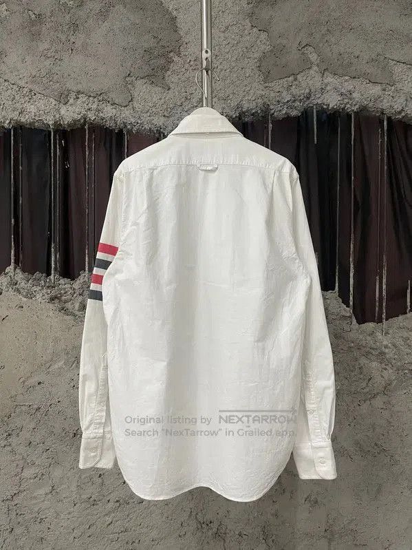 Thom Browne Thom Browne White Long Sleeve Shirt for Men . Size US M / EU 48-50 / 2 - 2 Thumbnail