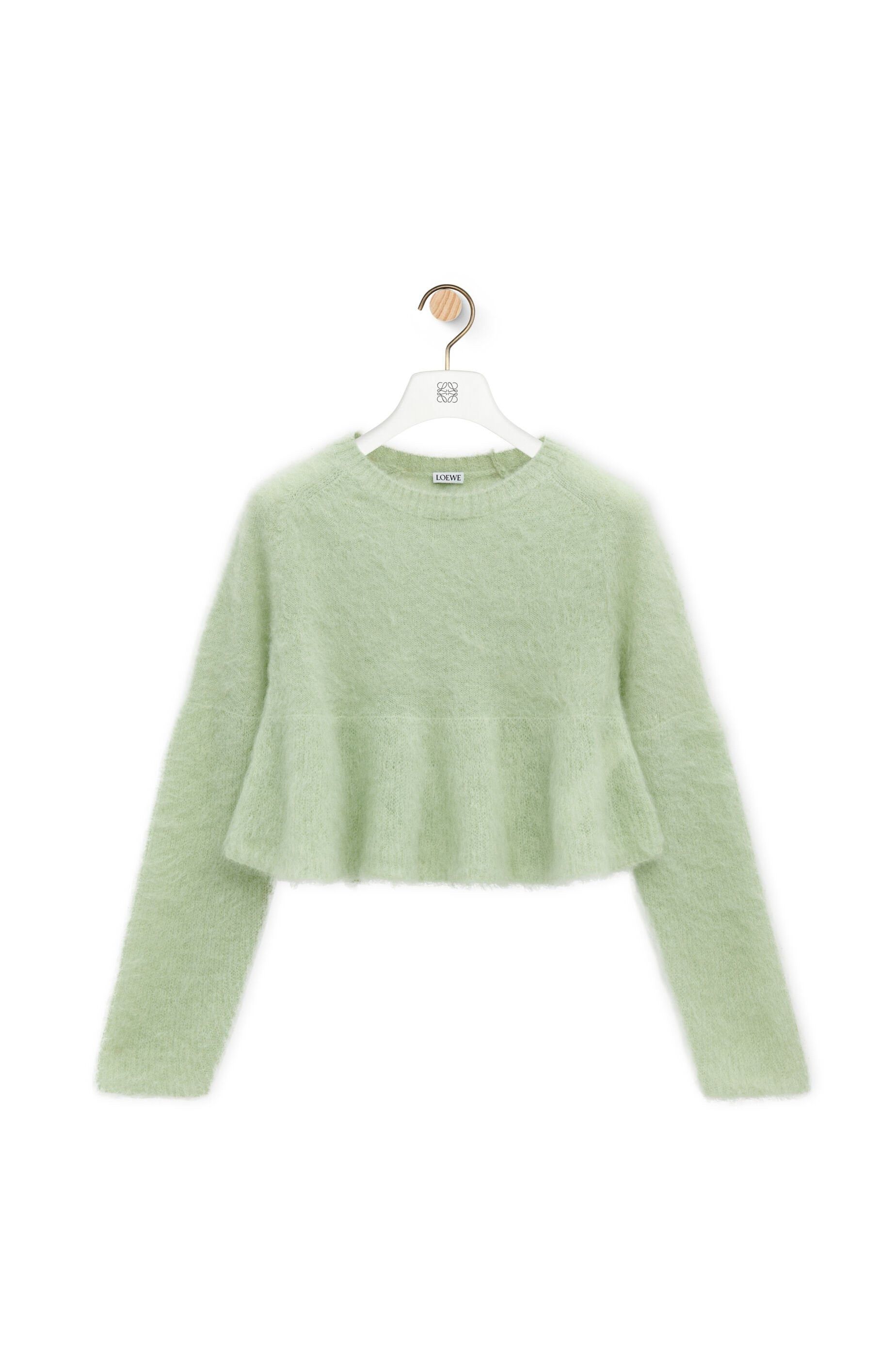 Loewe o1in1g0426 Sweater in Mohair Blend in Silk in Light Green Size S / US 4 / IT 40 - 1 Thumbnail