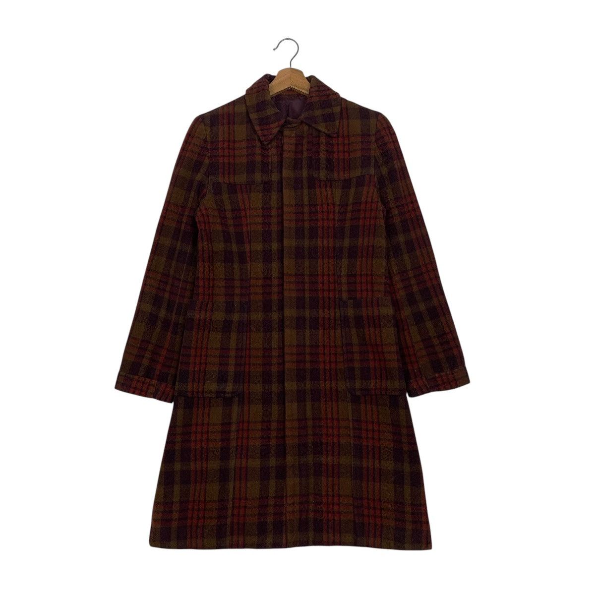 Japanese Brand Japanese Brand Ined Tartan Coat Size S / US 4 / IT 40 - 1 Thumbnail