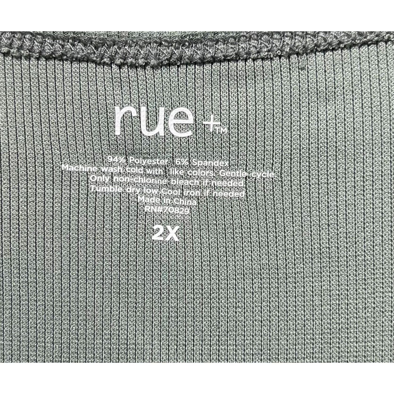 rue21 Rue + - Women's Long Sleeve Top - Olive Green - 2X Size XXL / US 16-18 / IT 52-54 - 10 Thumbnail