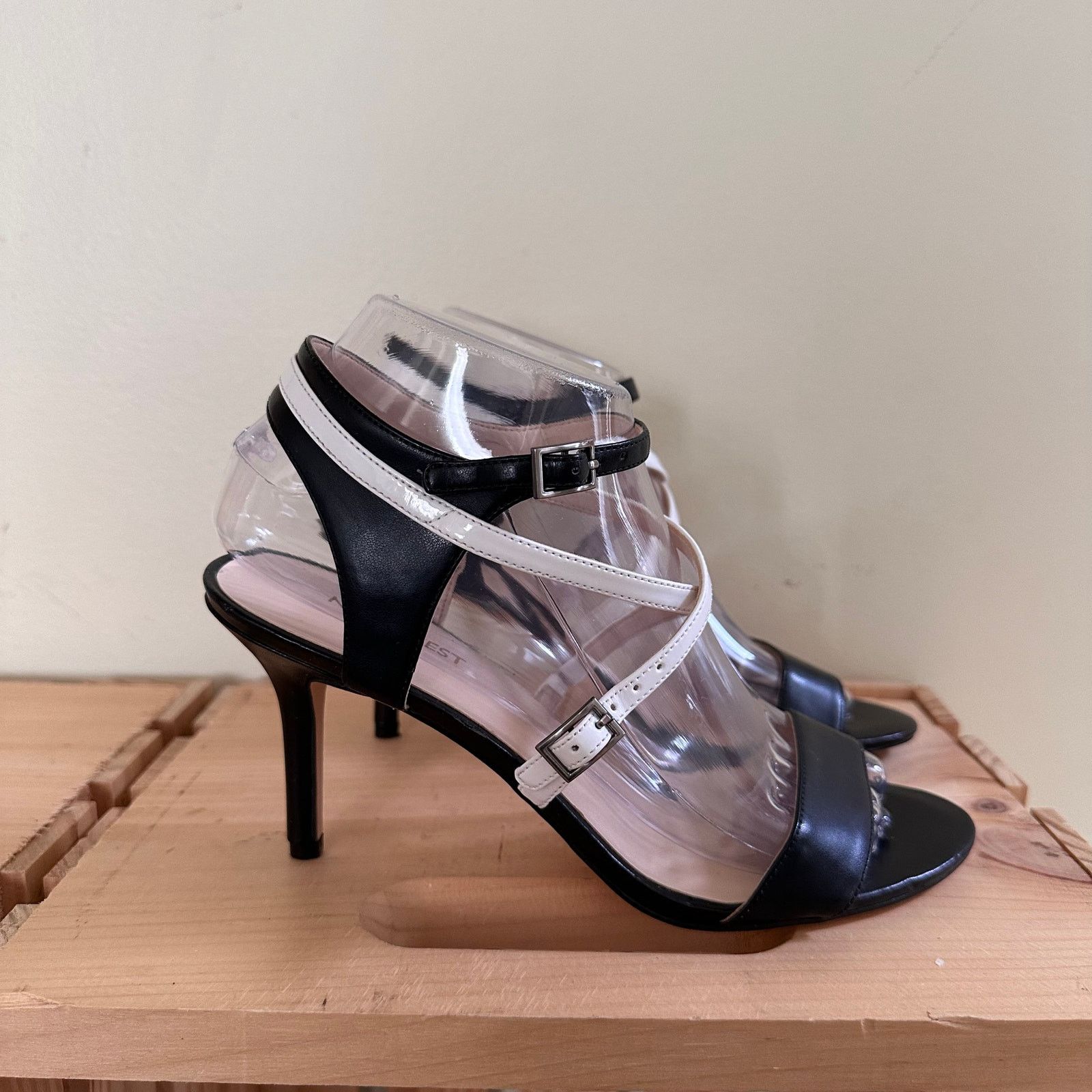 Nine West NINE WEST Cross Ankle Straps Open Toe Mid Heel Women's 7.5M Size US 7.5 / IT 37.5 - 2 Thumbnail
