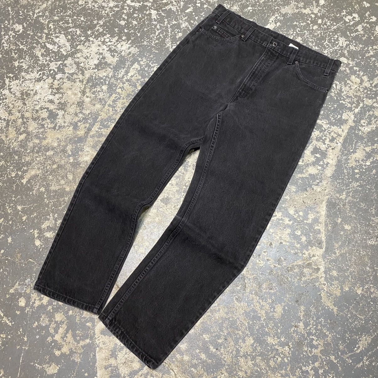 Levi's × Vintage Vintage Levi’s 505 Orange Tab Black Denim Jeans 90s Size US 35 - 4 Thumbnail