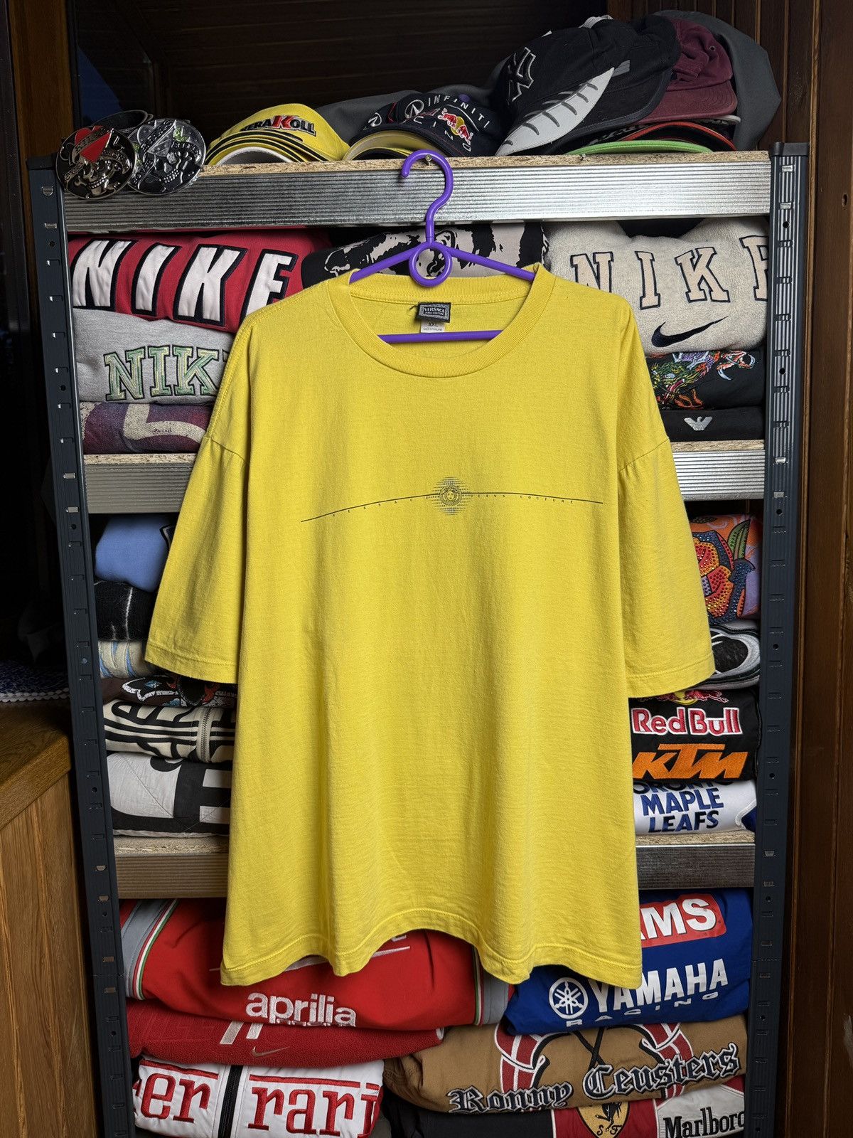 Versace Versace vintage Medusa tee big logo stripes Size US XXL / EU 58 / 5 - 1 Thumbnail