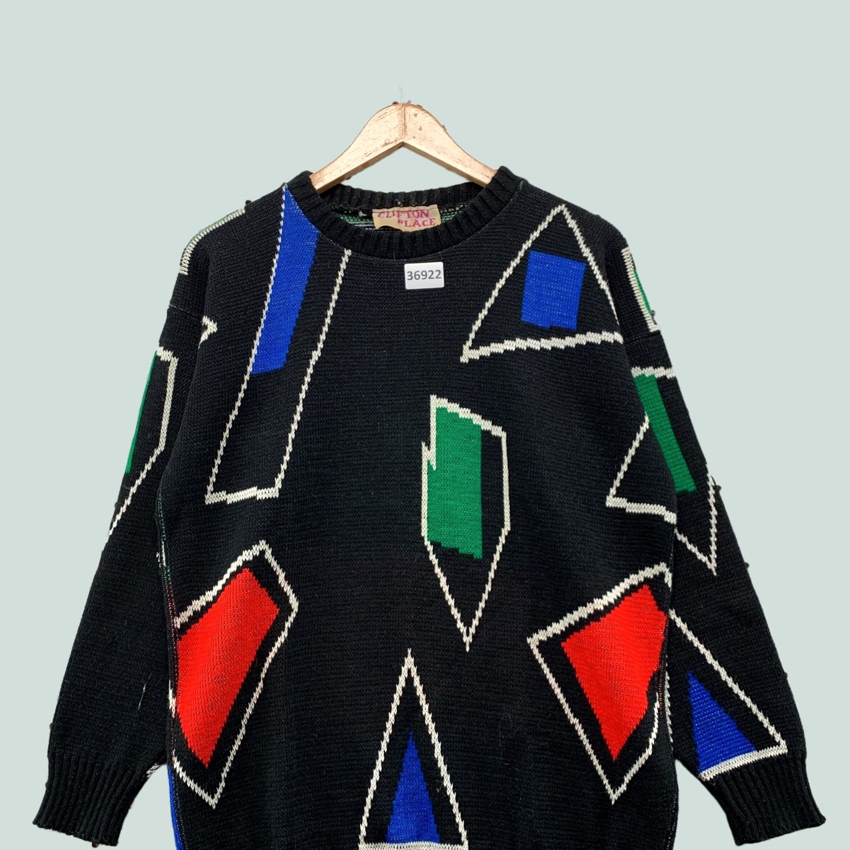 Vintage VINTAGE Clifton Place Sweater Womens Medium Black Abstract USA 80s Size M / US 6-8 / IT 42-44 - 1 Thumbnail