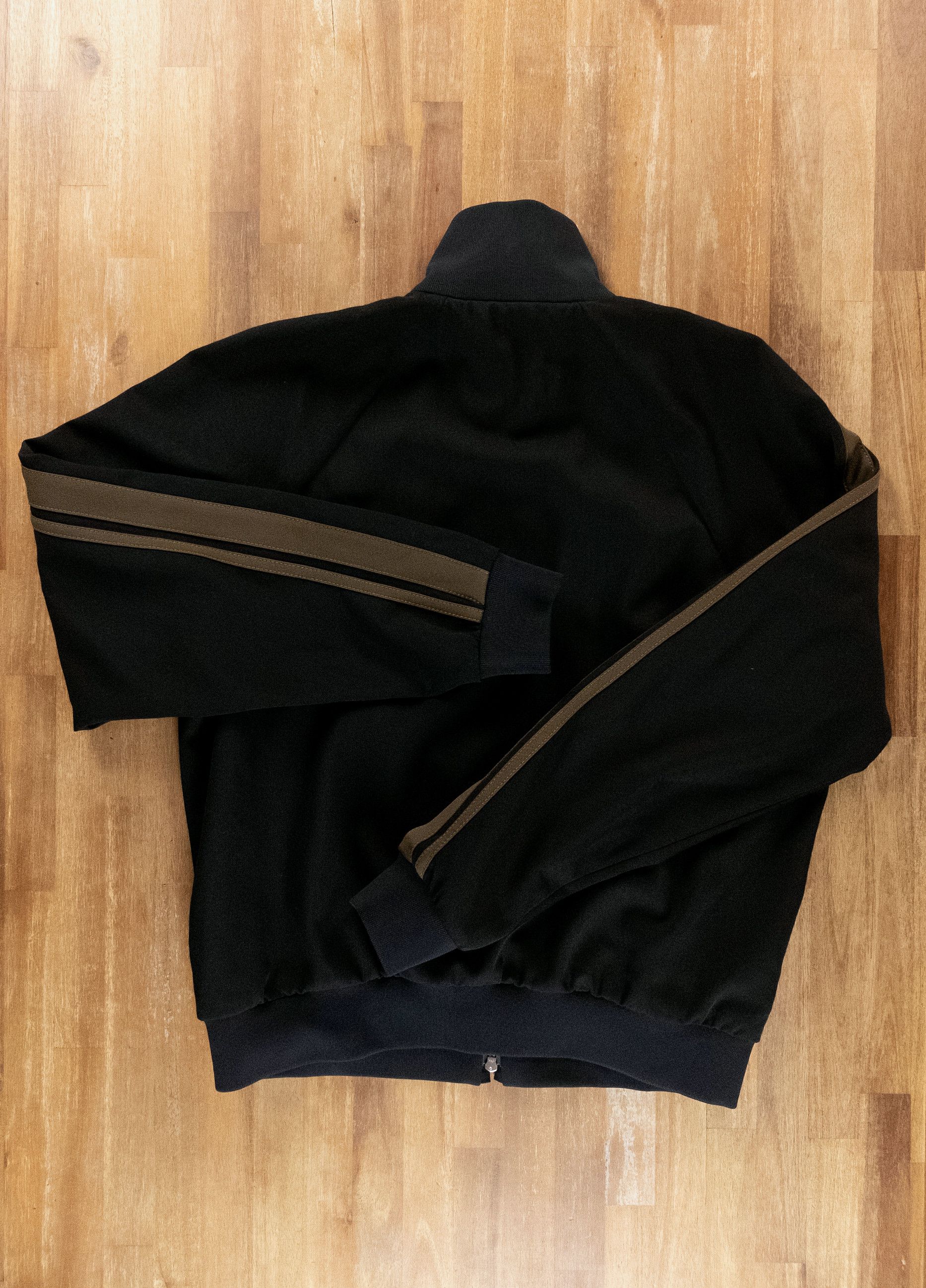 Bottega Veneta BOTTEGA VENETA black wool side stripe zip sweatshirt jacket Size US XL / EU 56 / 4 - 8 Thumbnail