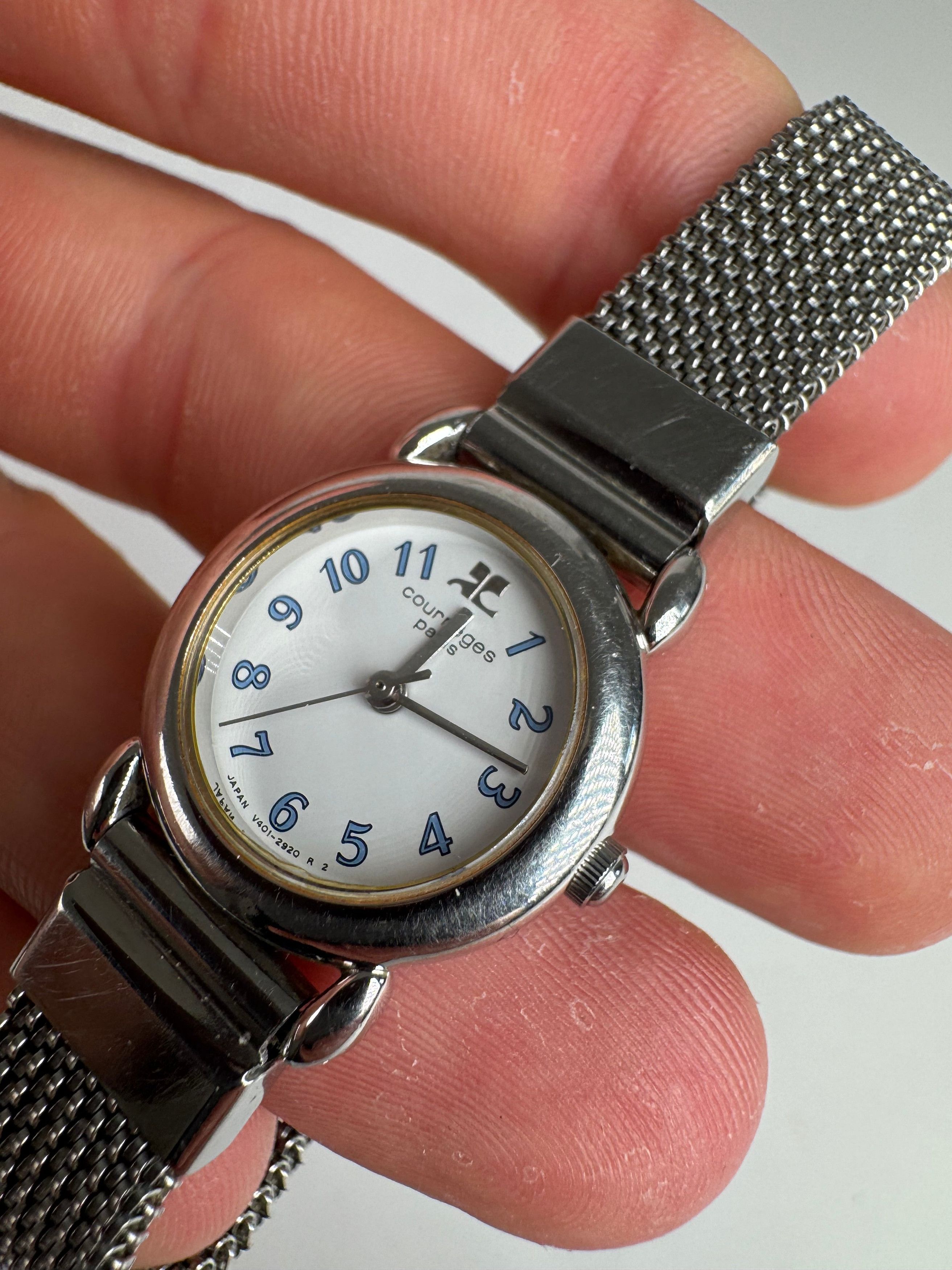 Courreges Vintage metal Quartz Watch silver Size ONE SIZE - 1 Thumbnail