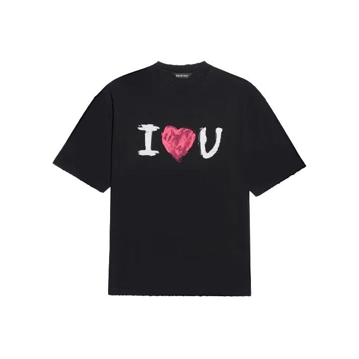 Balenciaga Balenciaga I Love U Graphic T-Shirt for Men Size US S / EU 44-46 / 1 - 1 Thumbnail