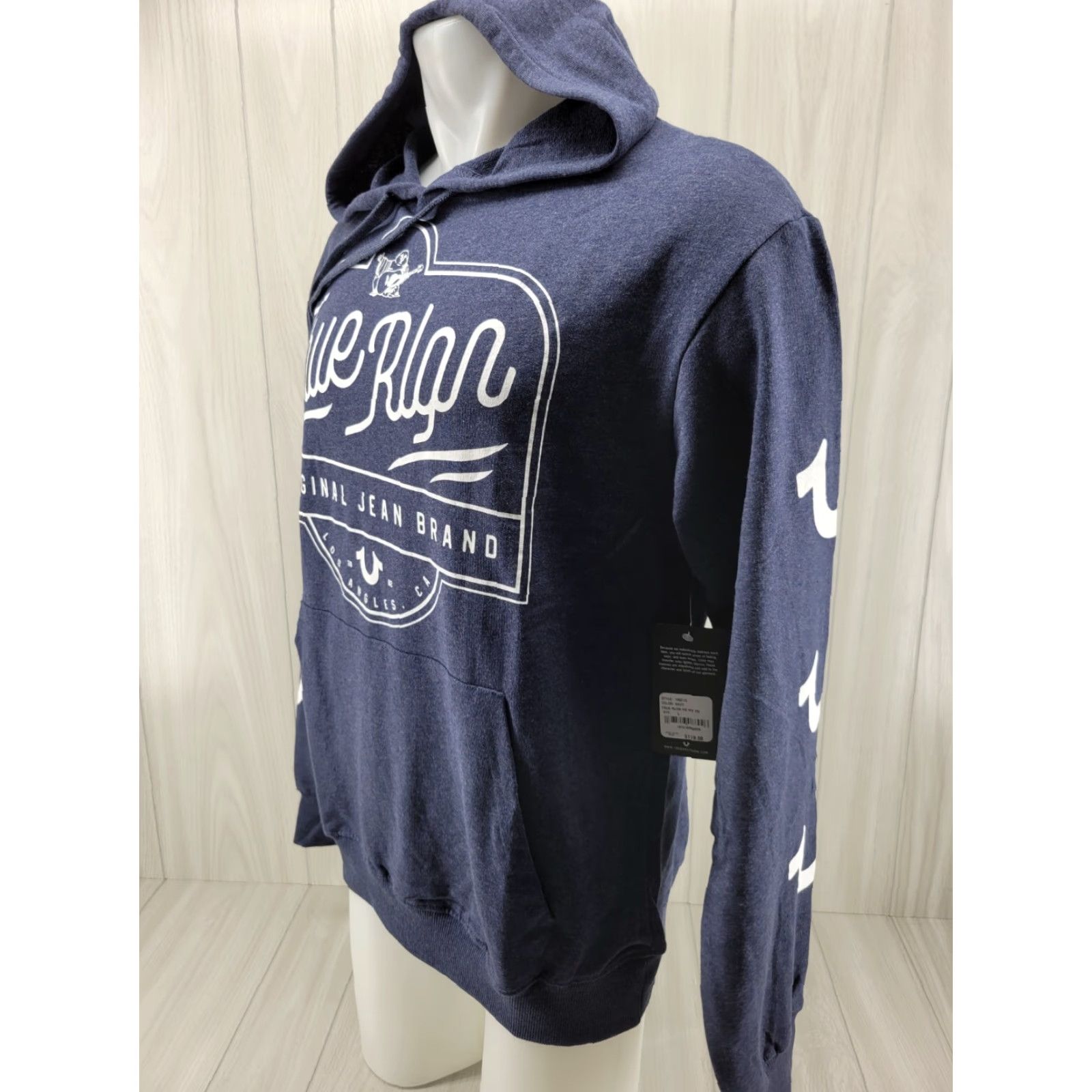 True Religion VINTAGE True Religion Hoodie Mens Buddha Logo Pullover Sweatshirt Large NWT Blue 50/50 Fleece Logo Print Size US L / EU 52-54 / 3 - 3 Thumbnail