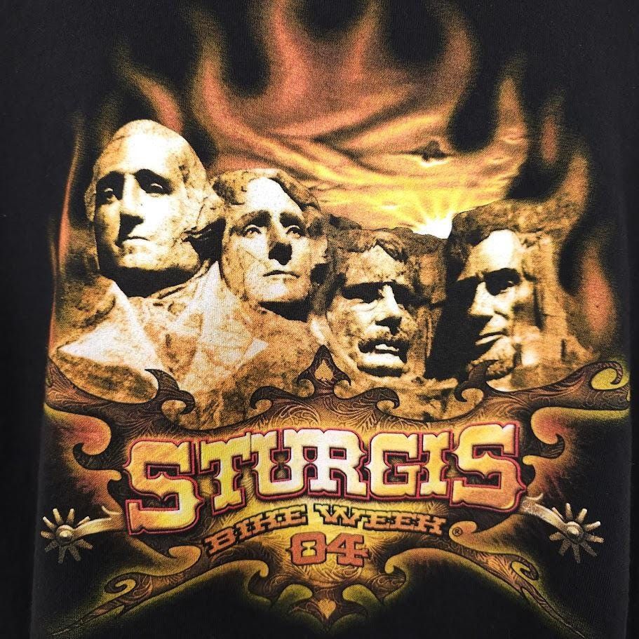 Vintage Vintage Sturgis T Shirt Mens Size Large Black Y2K 2004 Black Size US L / EU 52-54 / 3 - 2 Thumbnail