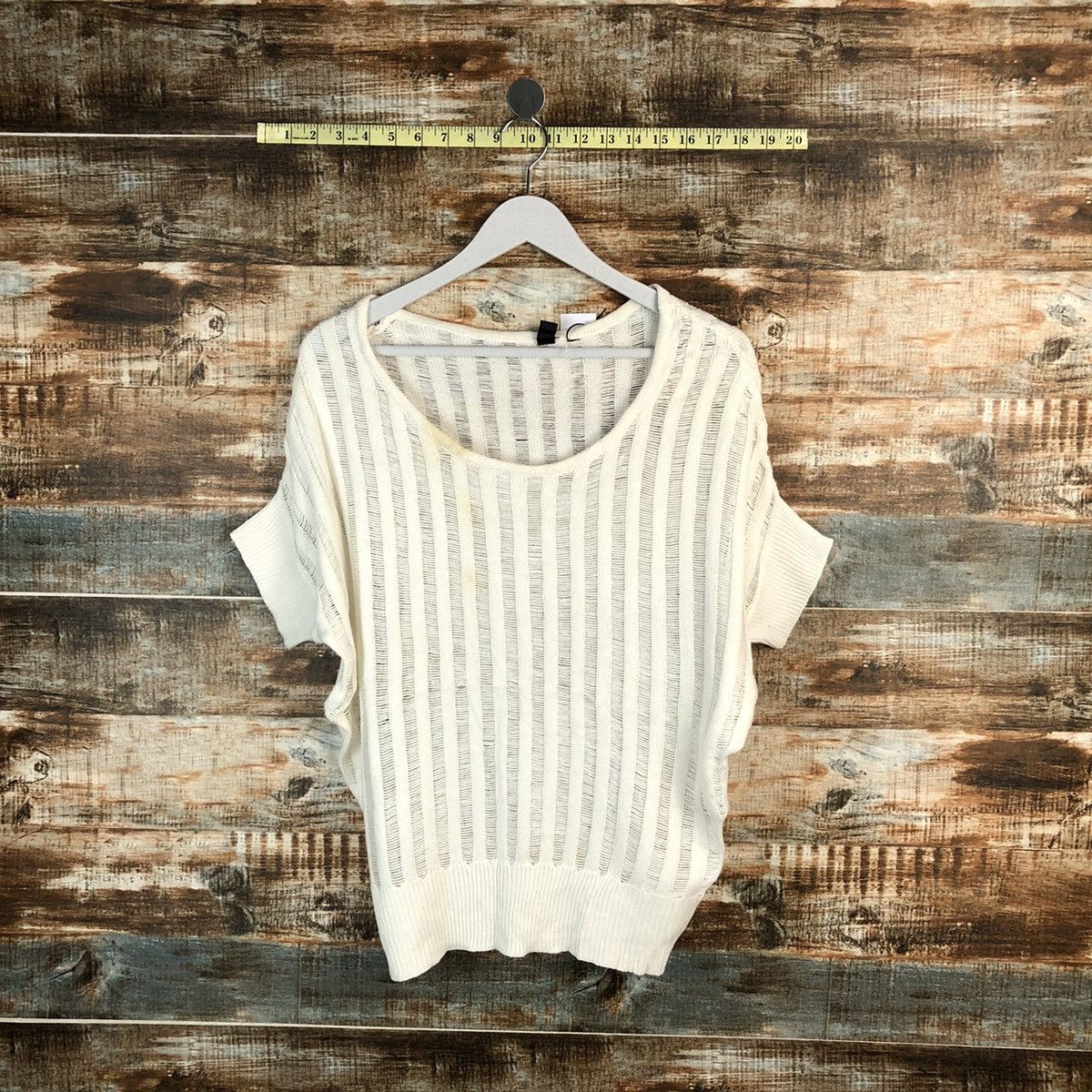 Homespun Knitwear × Japanese Brand D-Loop White Knitwear #A1660 Size M / US 6-8 / IT 42-44 - 1 Thumbnail