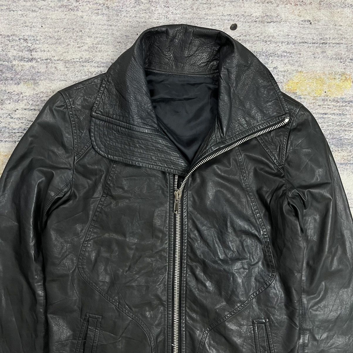 Rick Owens Rick owens high neck leather jacket Size US S / EU 44-46 / 1 - 5 Thumbnail