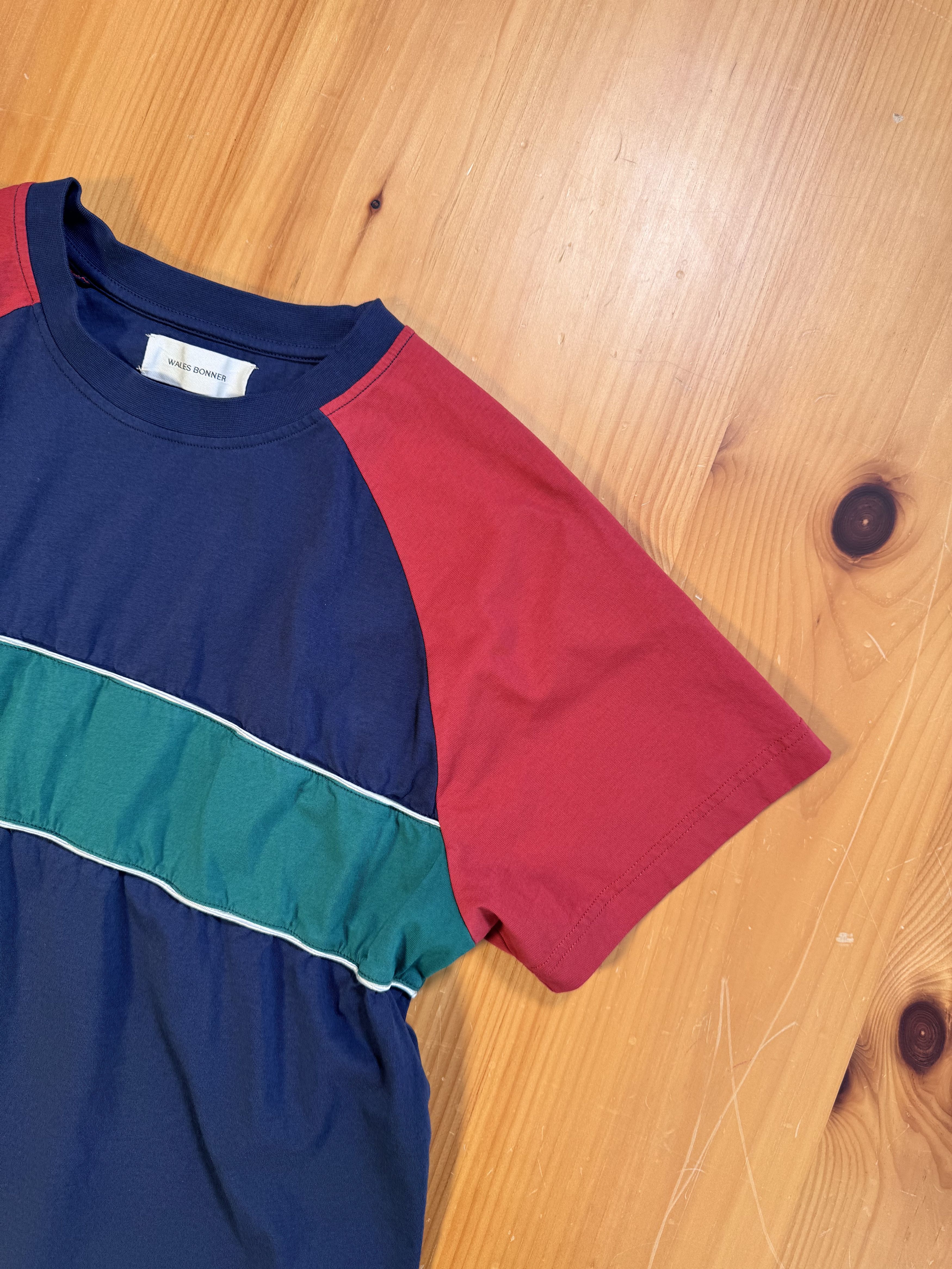 Wales Bonner Wales Bonner FW 20 STRIPE PIPING T SHIRT Size US L / EU 52-54 / 3 - 4 Thumbnail
