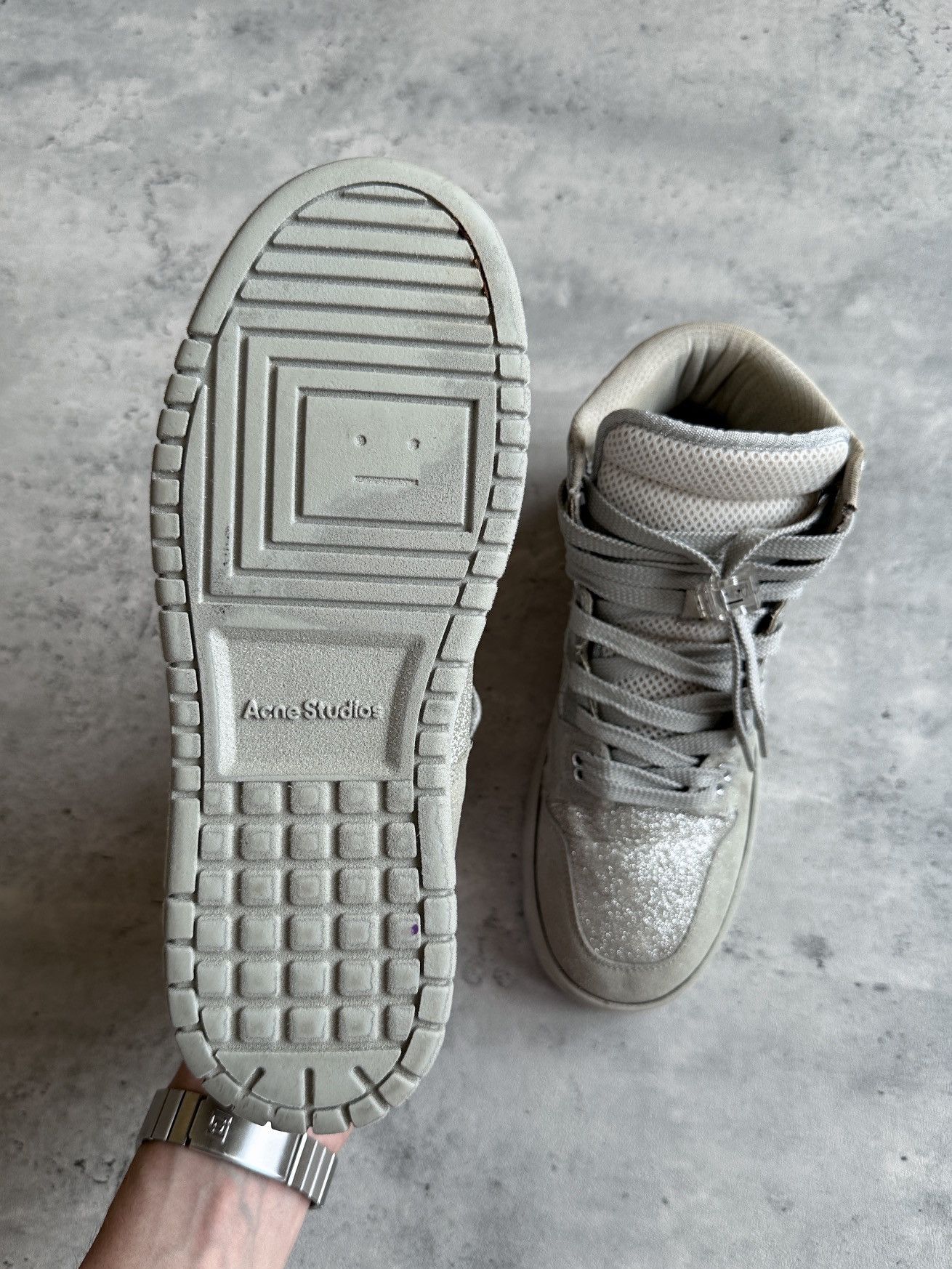 Acne Studios 08STHLM METALLIC GLITTER HIGH TOP Size US 6 / EU 39 - 6 Thumbnail