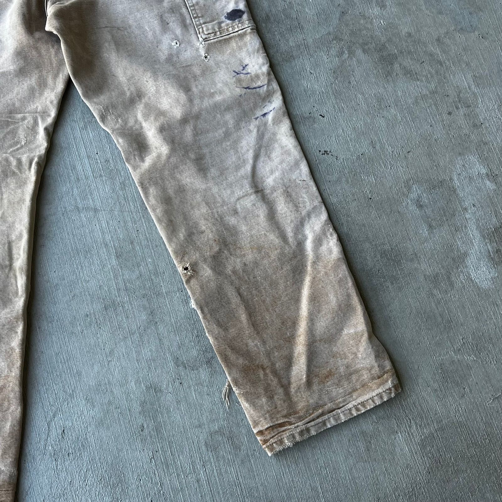 Carhartt × Vintage Carhartt faded brown double knee work wear carpenter pants Size US 33 - 9 Thumbnail
