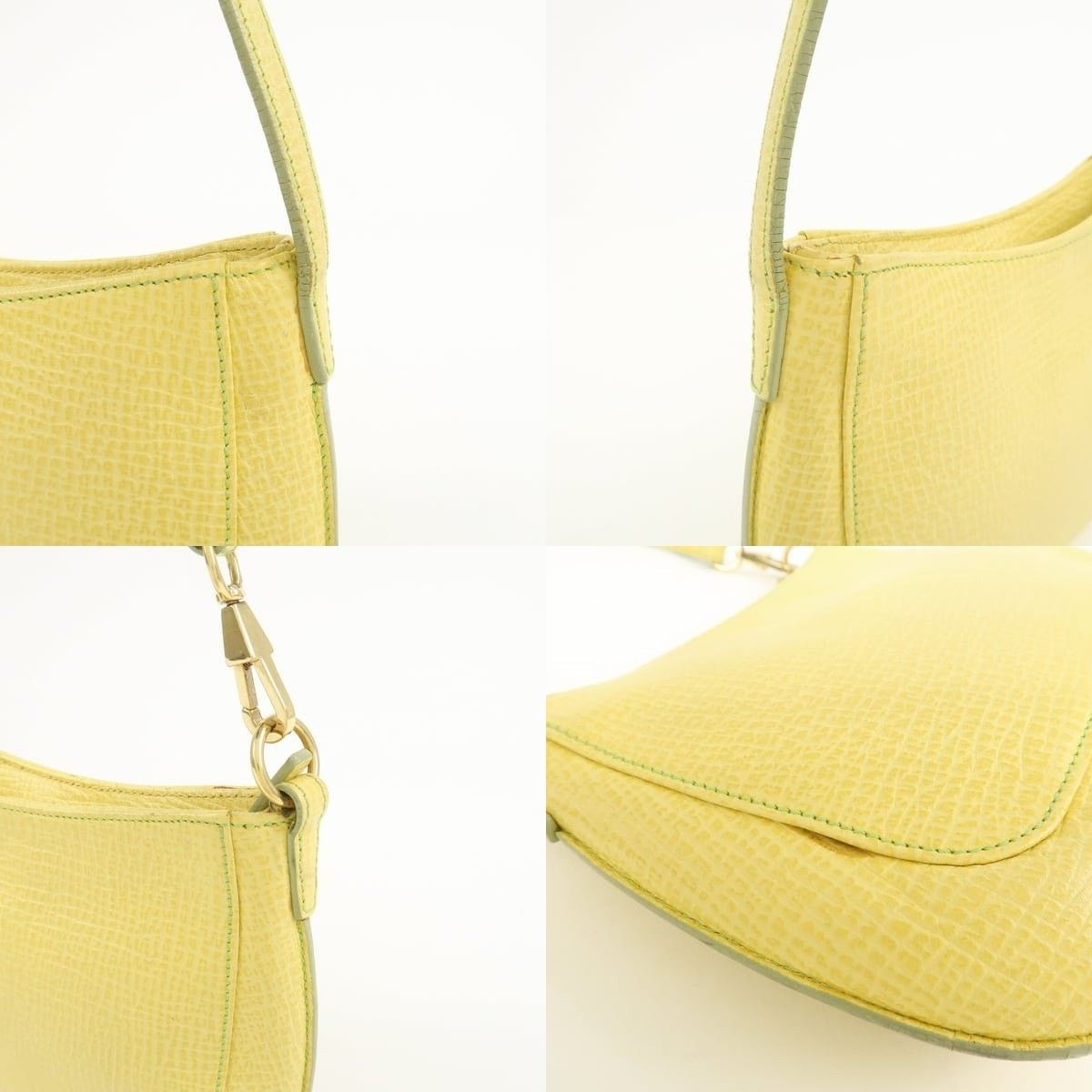 Loewe Loewe Embossed Leather Shoulder Bag Yellow Size ONE SIZE - 6 Thumbnail