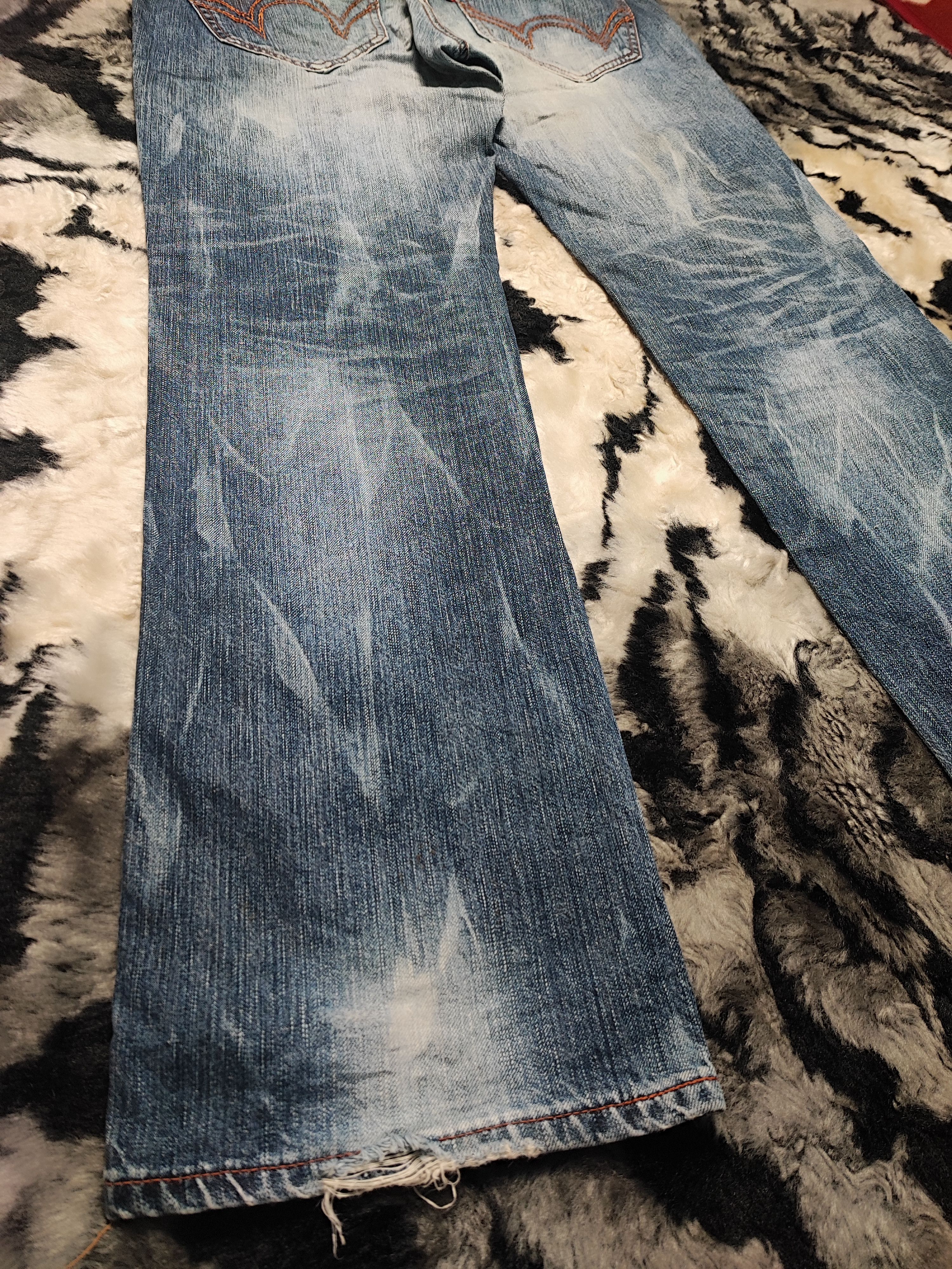 Edwin Edwin 503 Blue Trip Japan Distressed Jeans Size US 33 - 14 Thumbnail
