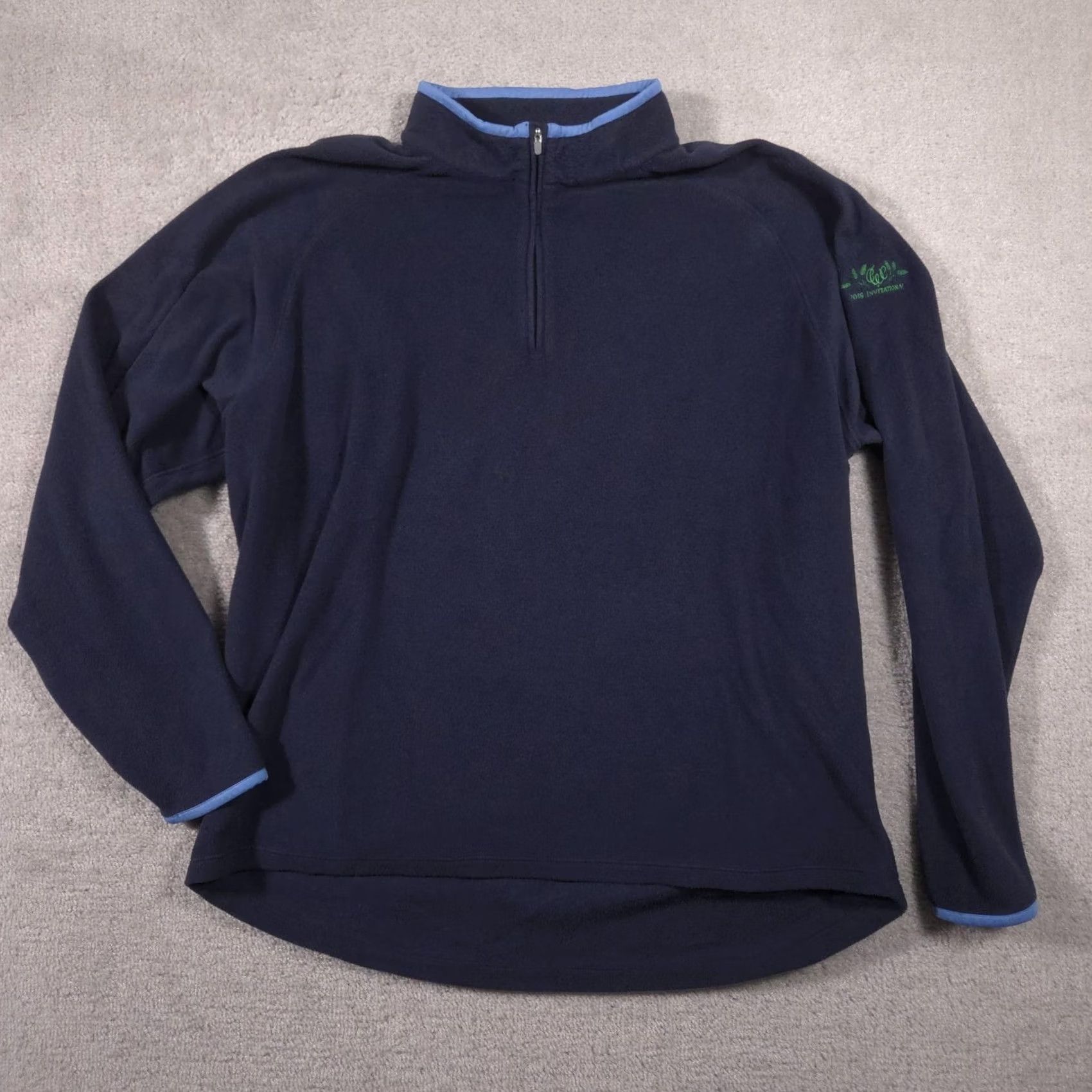 Peter Millar Peter Millar Pullover Mens 2XL Blue Fleece 1/4 Zip Mock Neck Golf Invitational Size US XXL / EU 58 / 5 - 2 Thumbnail