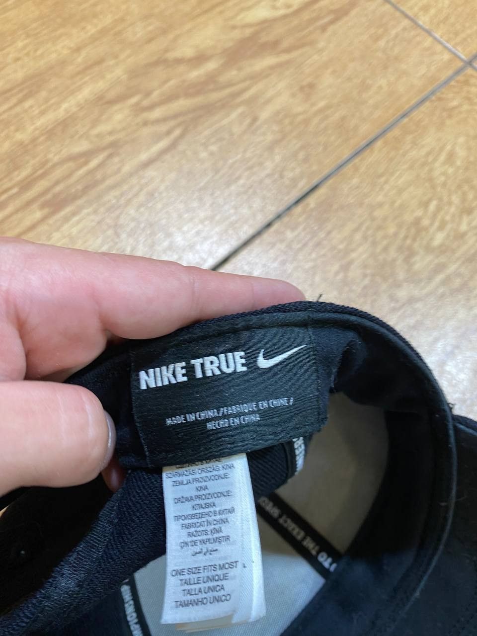 Nike Hats Nike Cap vintage streetwear black big logo Y2K Size ONE SIZE - 2 Thumbnail