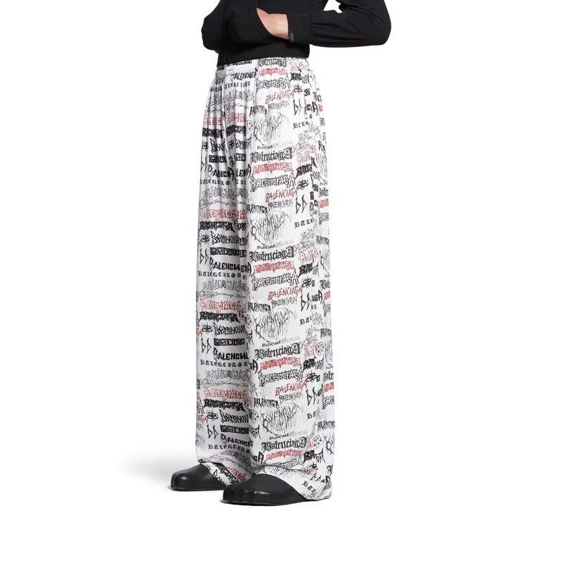 Balenciaga o1tr1nto1025 DIY Metal Allover Pyjama Pants in White Size US 34 / EU 50 - 6 Thumbnail