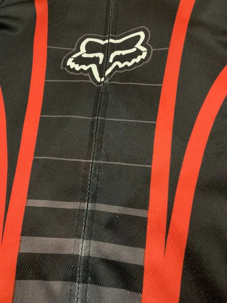 Fox Racing Vintage Worn Fox Racing moto jersey zip up Size US L / EU 52-54 / 3 - 4 Thumbnail