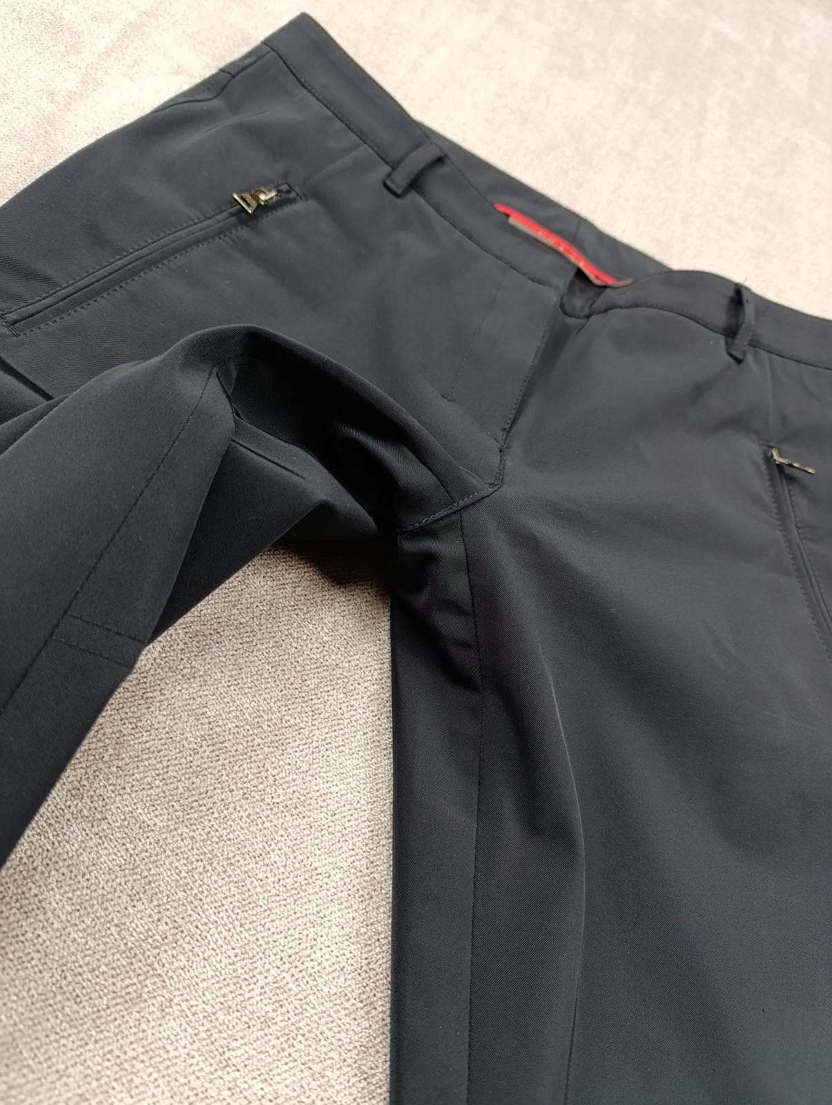 Prada PRADA SPORT VINTAGE WOMENS PANTS TROUSERS BLACK ZIPE SZ 42 Size 28" / US 6 / IT 42 - 5 Thumbnail