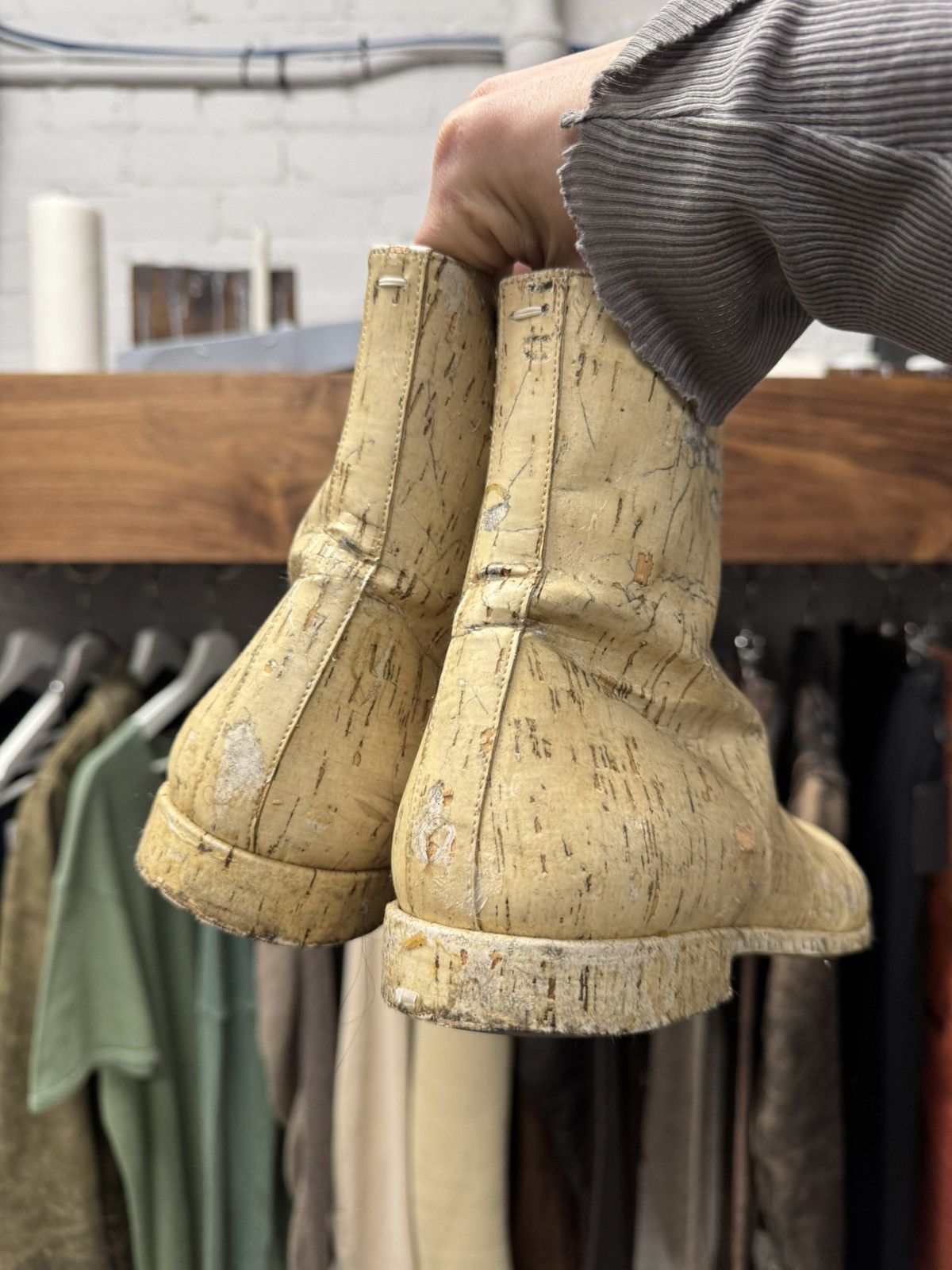 Maison Margiela SS2013 Maison Margiela ‘Vinyl Cork’ Side-Zip Boots Size US 9 / EU 42 - 4 Thumbnail