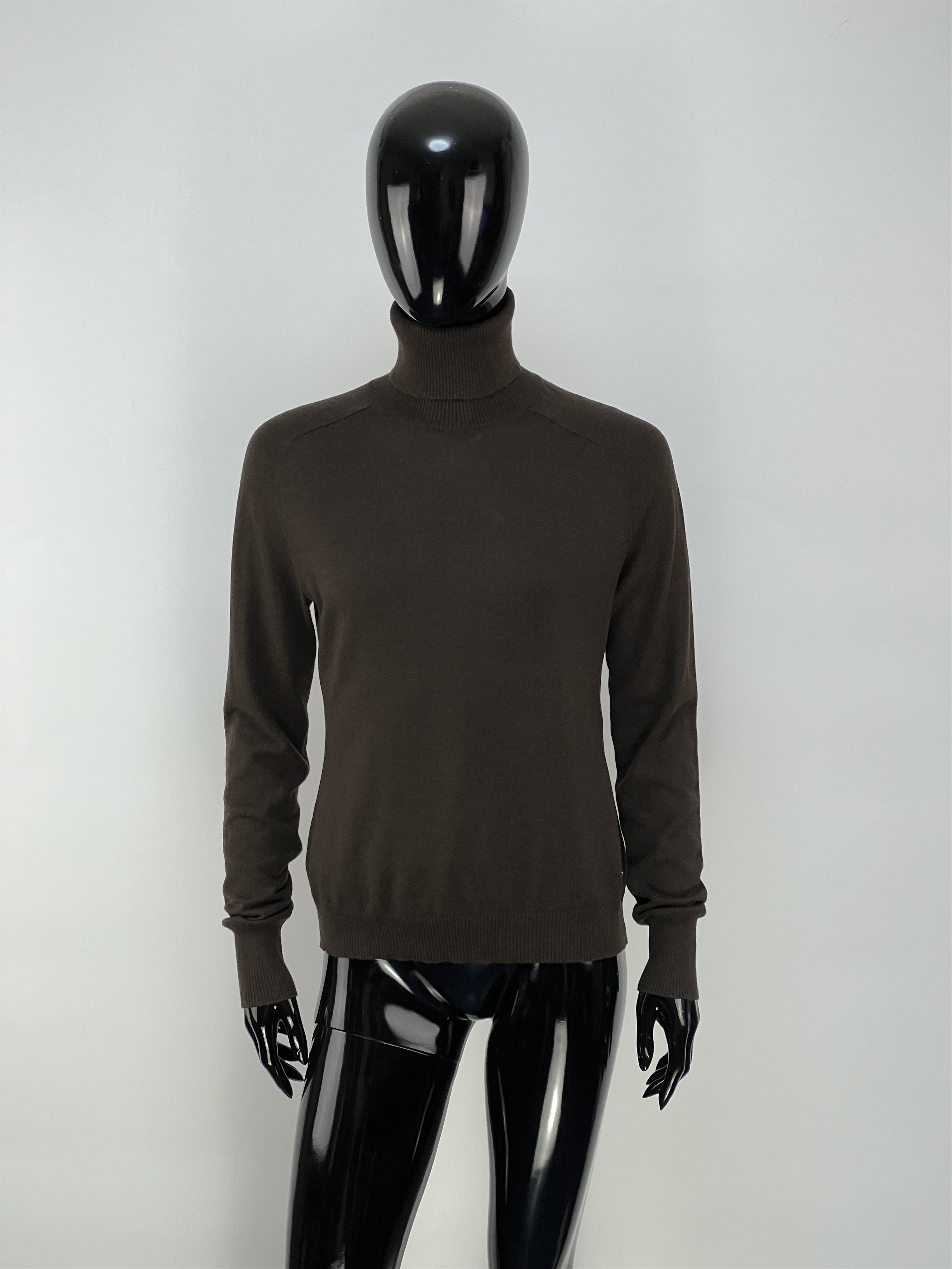 Escada Escada Brown Wool Silk Cashmere Turtleneck Sweater Size S Size S / US 4 / IT 40 - 1 Thumbnail