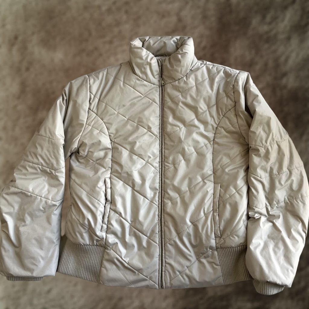 Guess VINTAGE Guess Jacket Mens XL Beige Quilted Puffer Full Zip Insulated Winter Casual Travel Size US XL / EU 56 / 4 - 1 Thumbnail