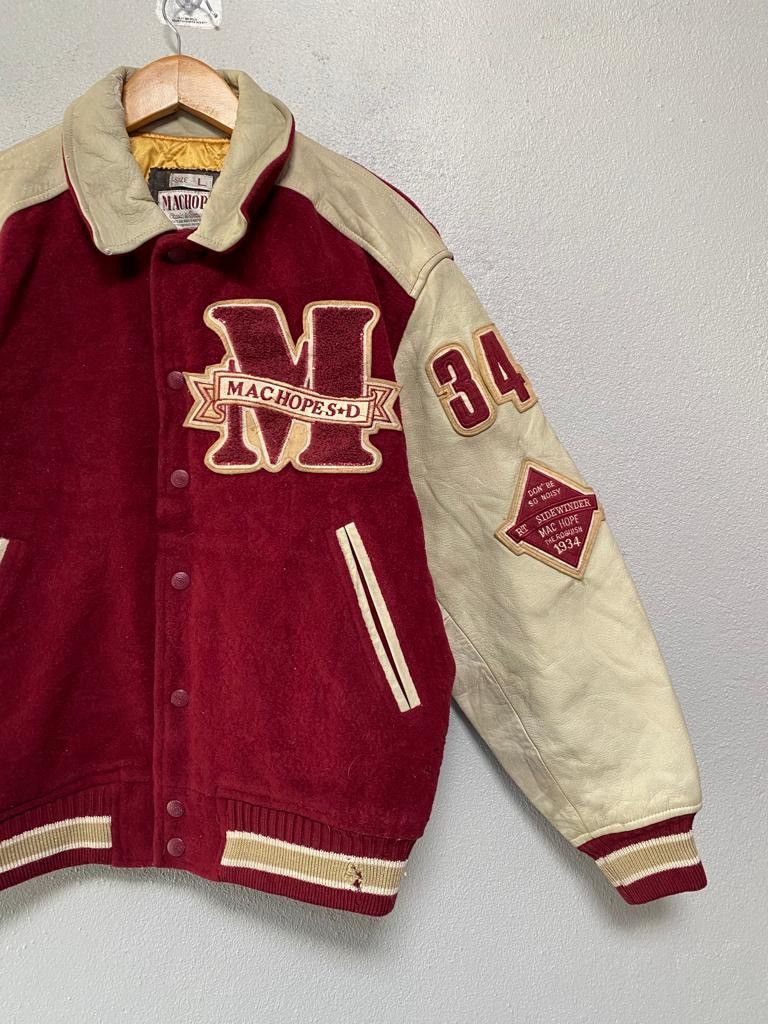 Vintage Vintage Machope varsity leather shoulder Size US L / EU 52-54 / 3 - 4 Thumbnail