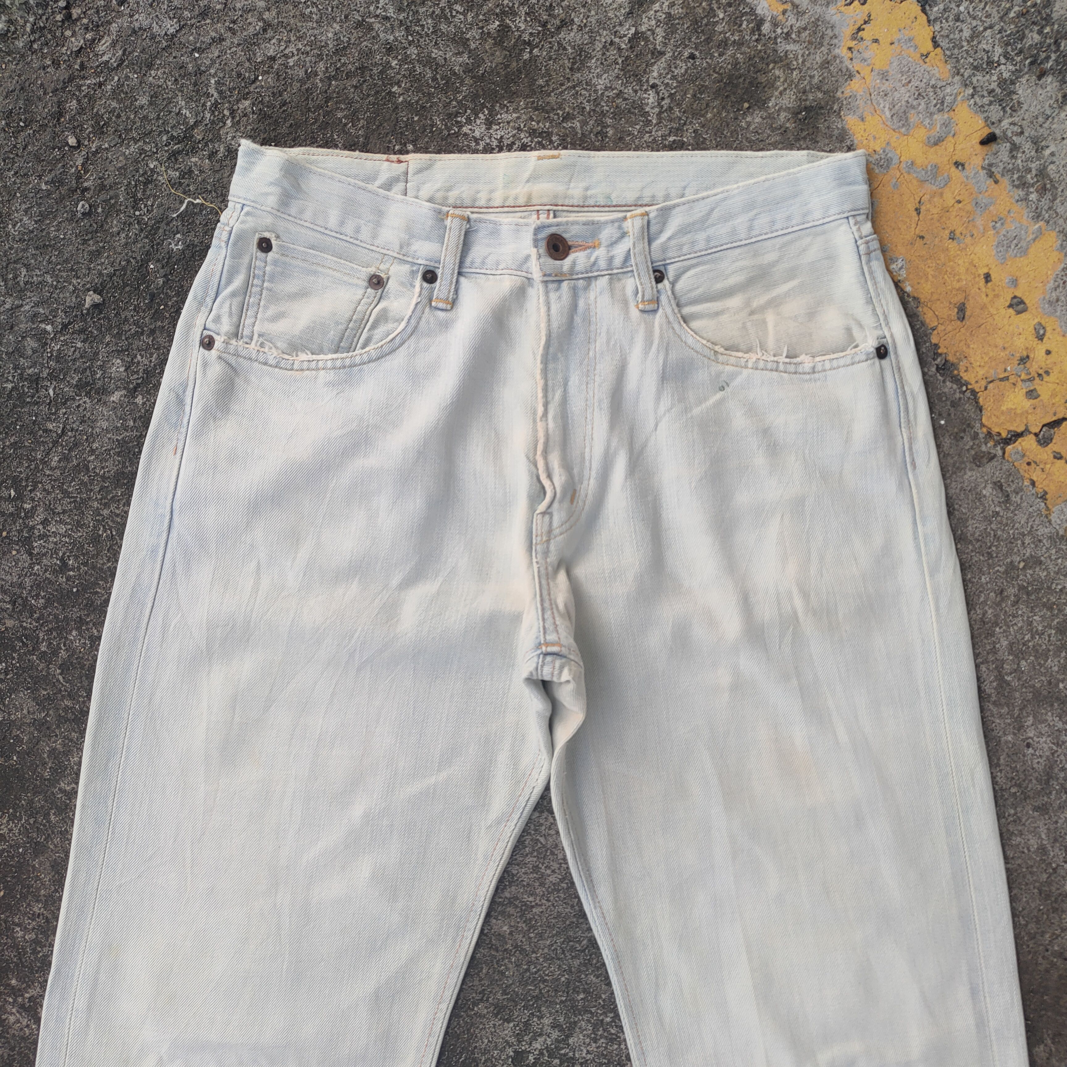 Edwin × Jean × Vintage VINTAGE EDWIN FADED LIGHT BLUE ORANGE TAG JEAN DENIM PANTS Size US 33 - 2 Thumbnail