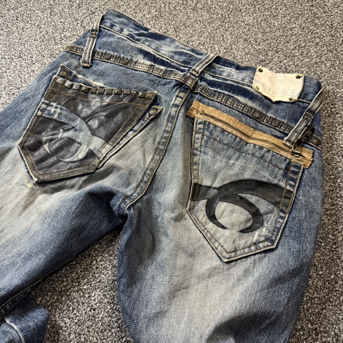 If Six Was Nine 🇯🇵🔥 Japanese Seditionaries LGB Ripped Paint Denim Size US 30 / EU 46 - 8 Thumbnail