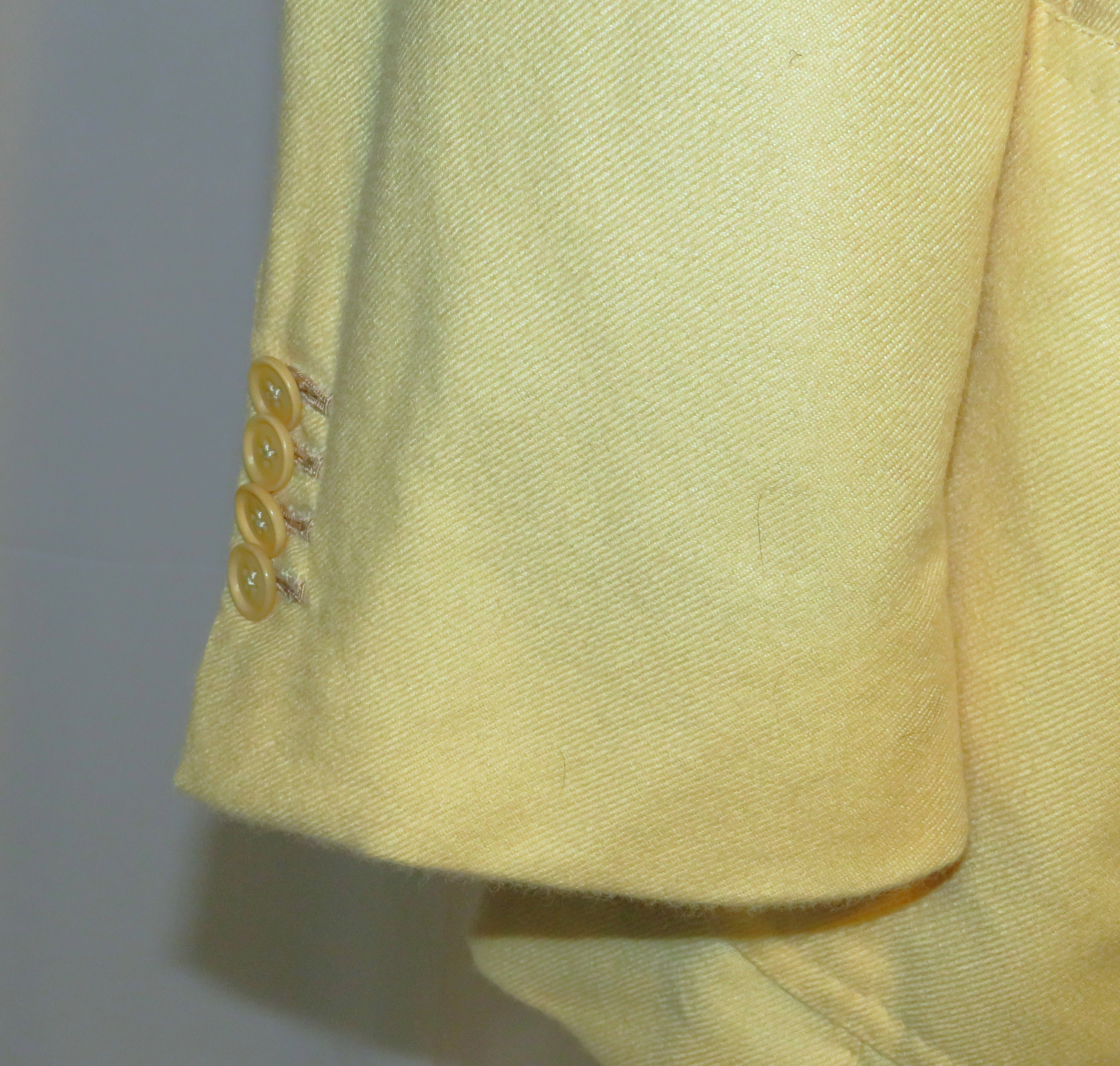 Tincati x Partenopea Bespoke Yellow Weave Cashmere Sport Coat 44L Size 44L - 8 Thumbnail