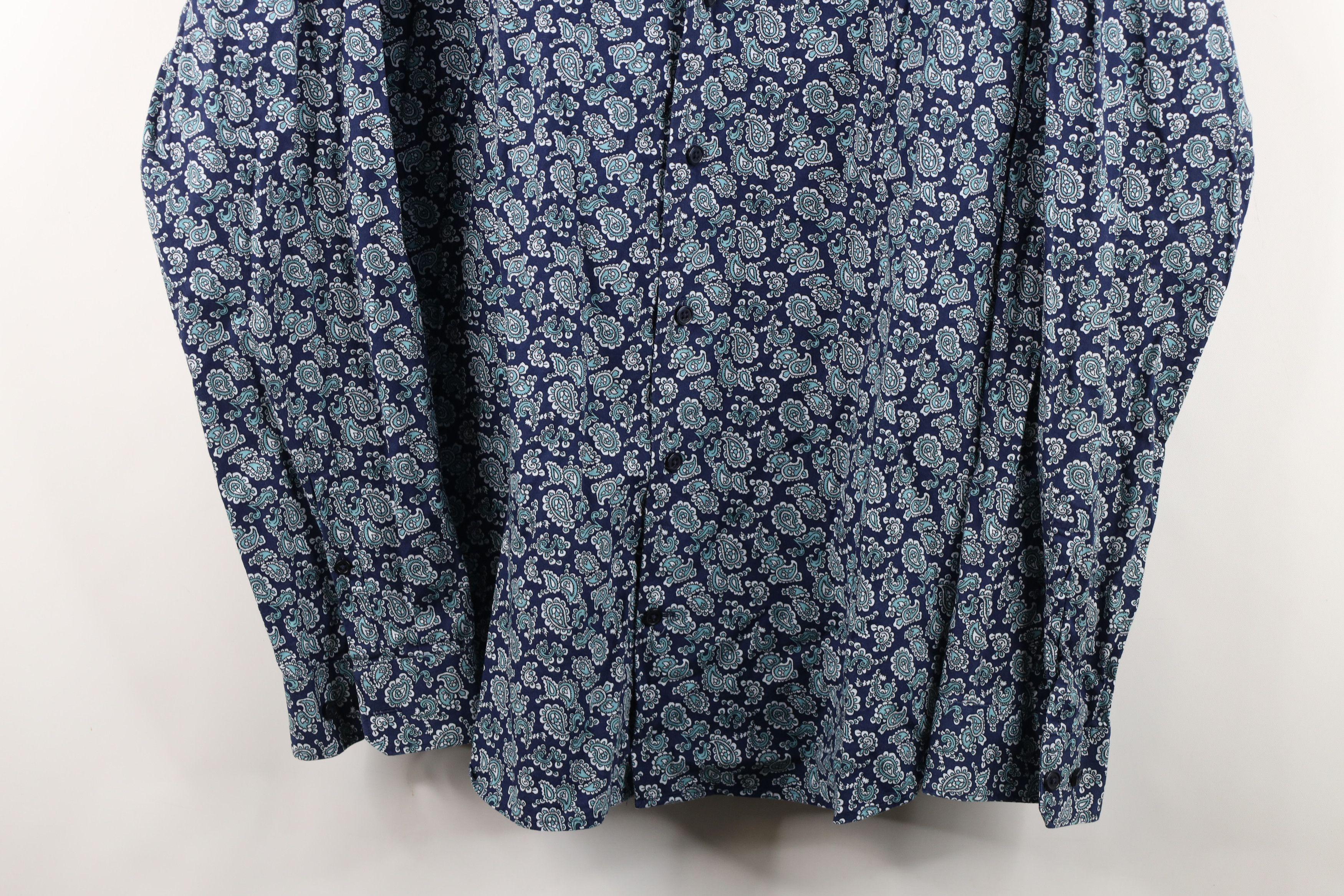 Express Express Fit Paisley Tapestry Collared Button Shirt Cotton Size US XXL / EU 58 / 5 - 3 Thumbnail